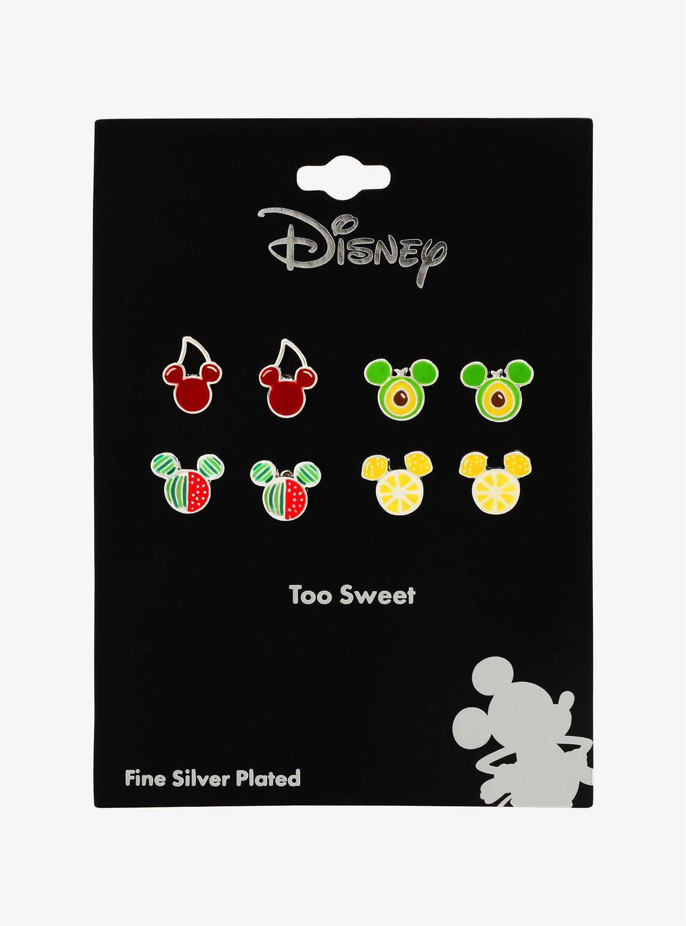 Disney Mickey Mouse Fruits Stud Earring Set, , alternate