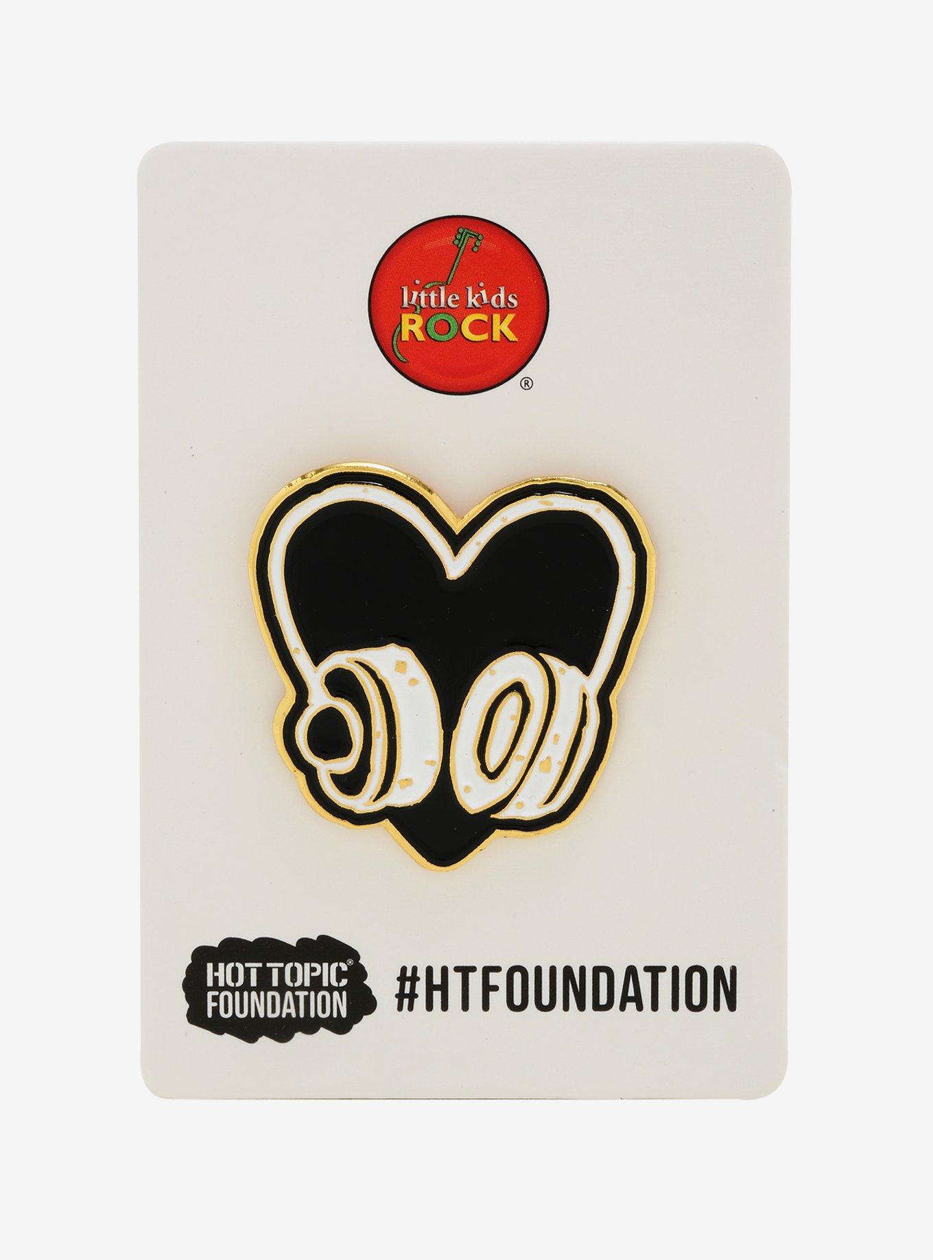 Hot Topic Foundation X Little Kids Rock Enamel Pin, , alternate