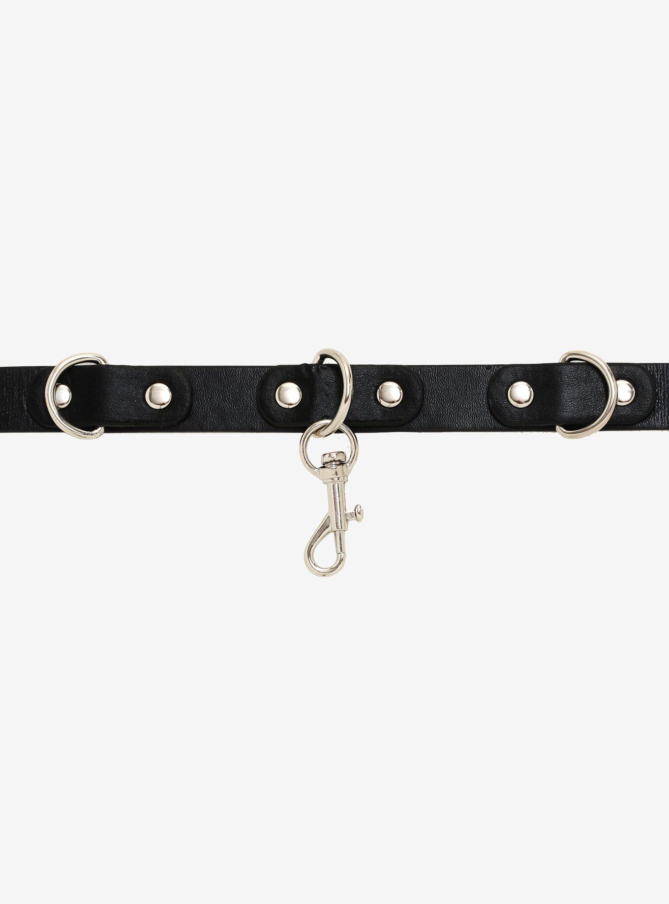 Toggle Faux Leather Choker, , alternate