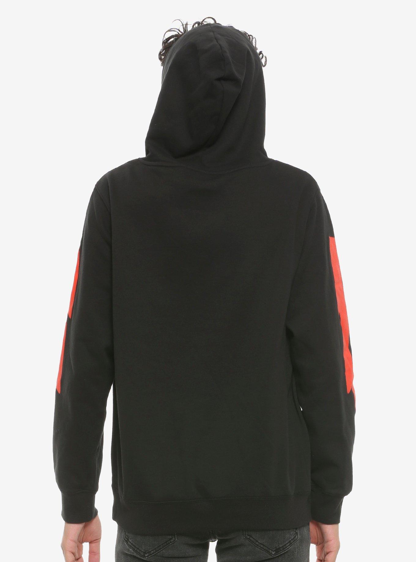 David Bowie Portrait Lightning Bolt Hoodie, BLACK, alternate