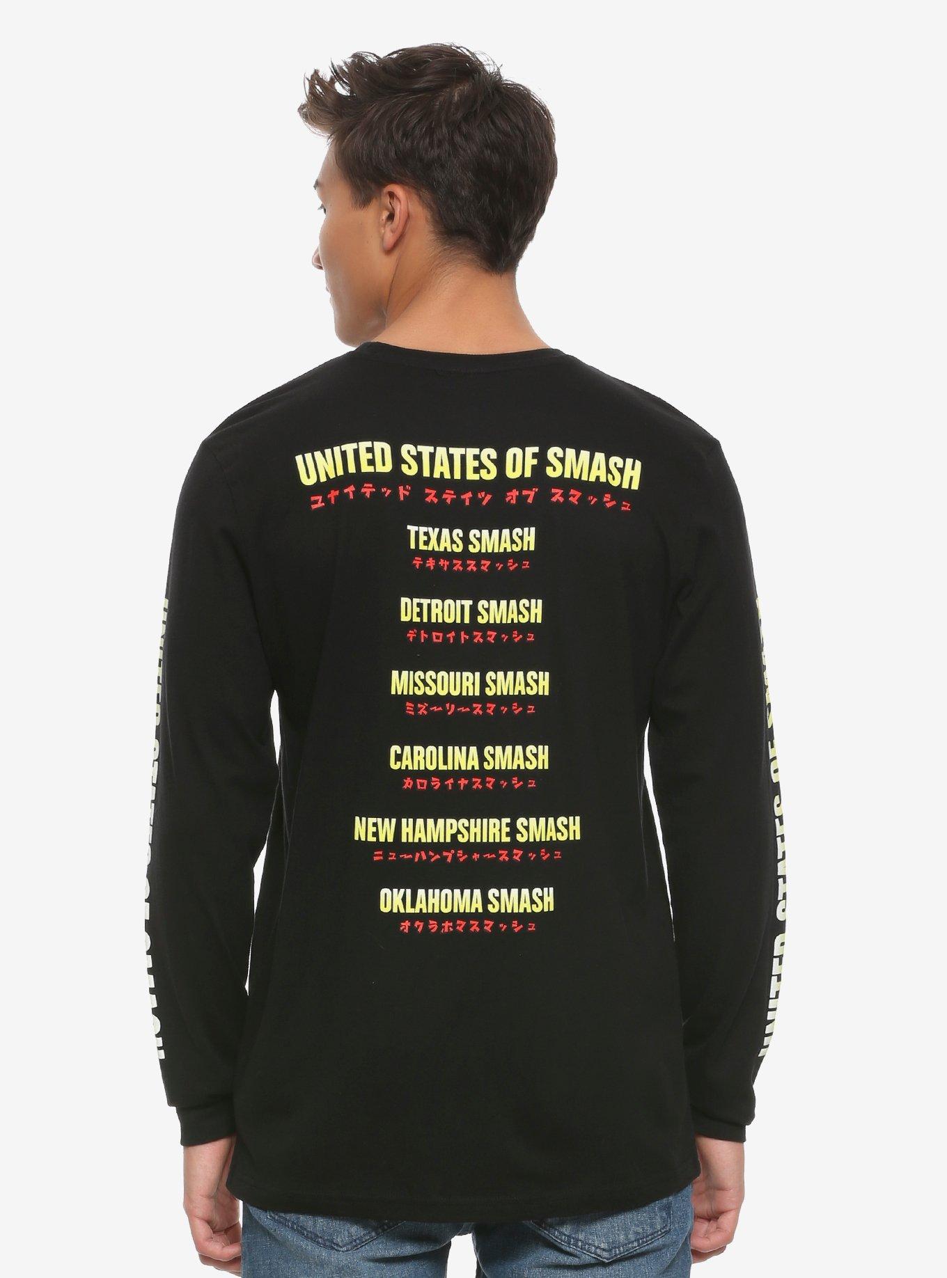 My Hero Academia United States Of Smash Tour Long-Sleeve T-Shirt, BLACK, alternate