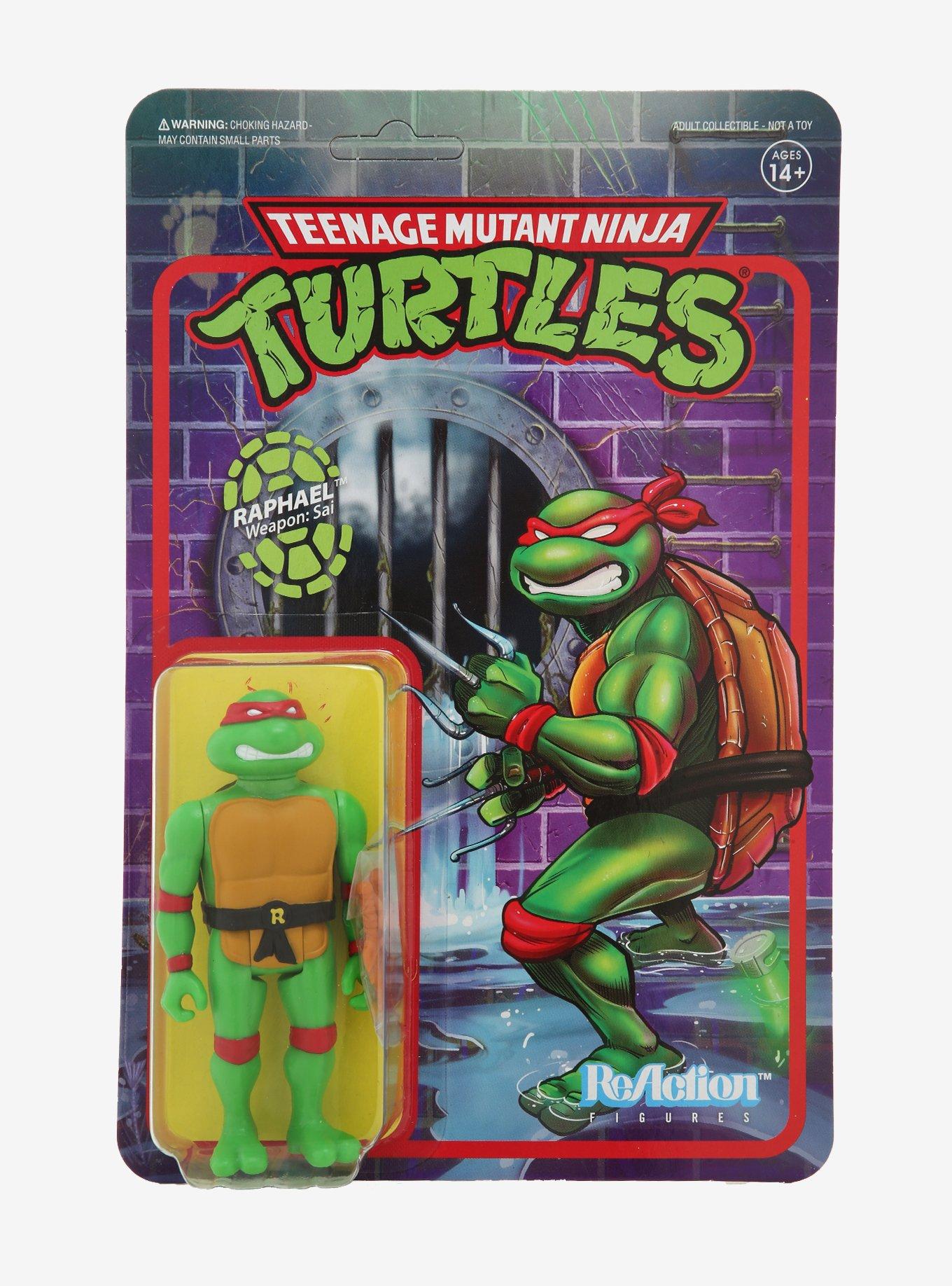 Super7 ReAction Teenage Mutant Ninja Turtles Raphael Collectible Action Figure, , alternate