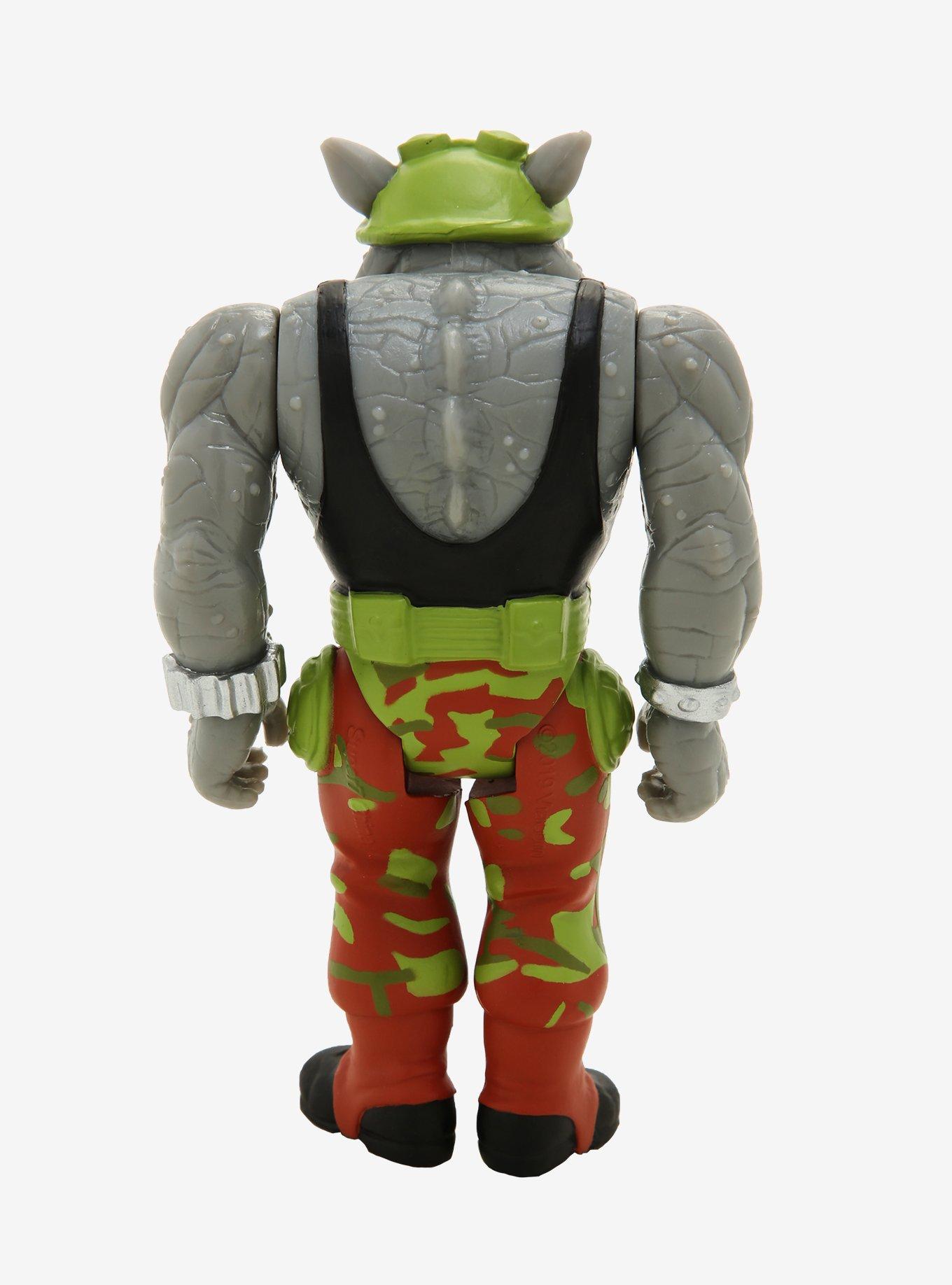 Super7 ReAction Teenage Mutant Ninja Turtles Rocksteady Collectible Action Figure, , alternate
