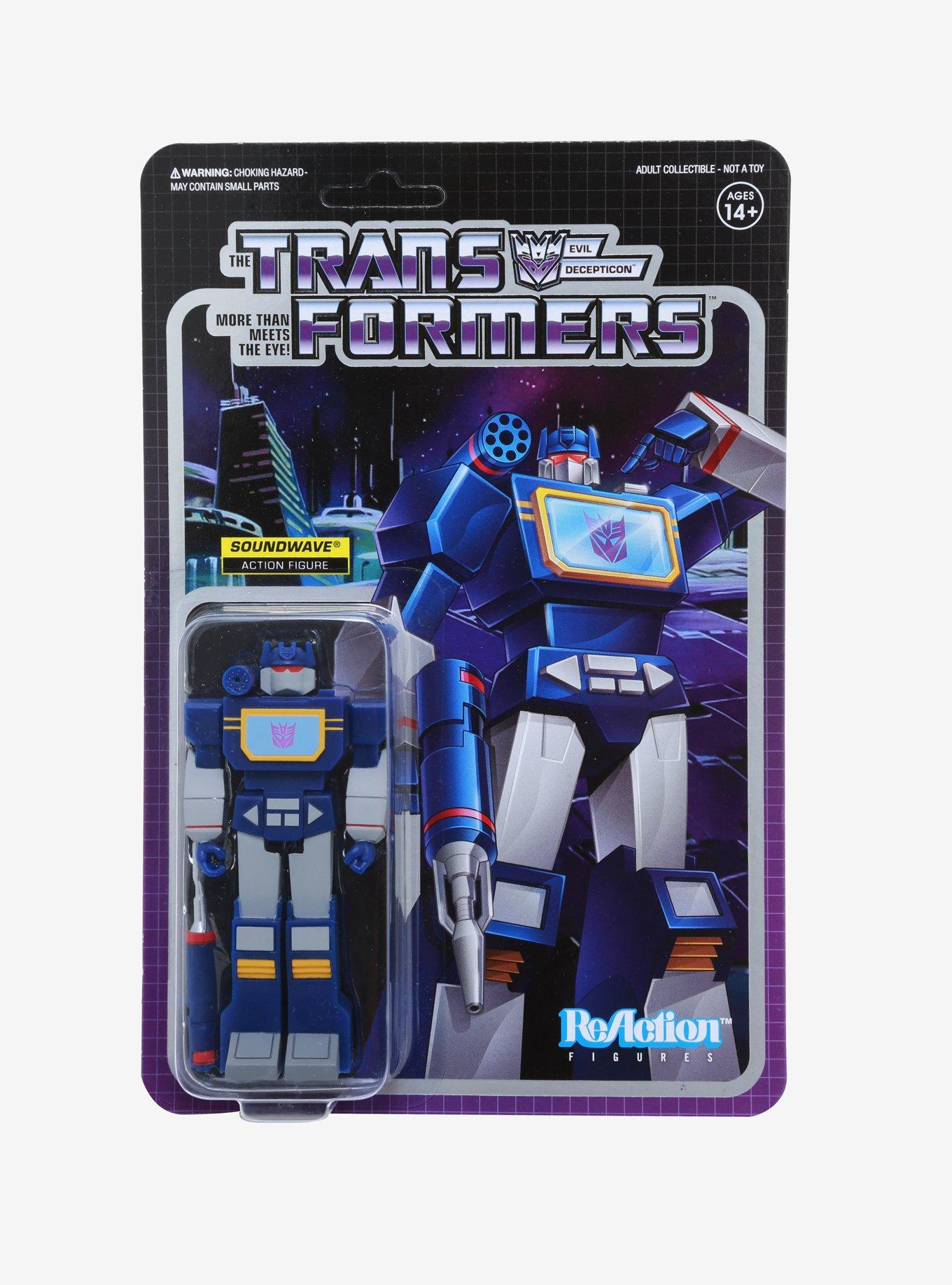 Super7 ReAction Transformers Soundwave Collectible Action Figure, , alternate