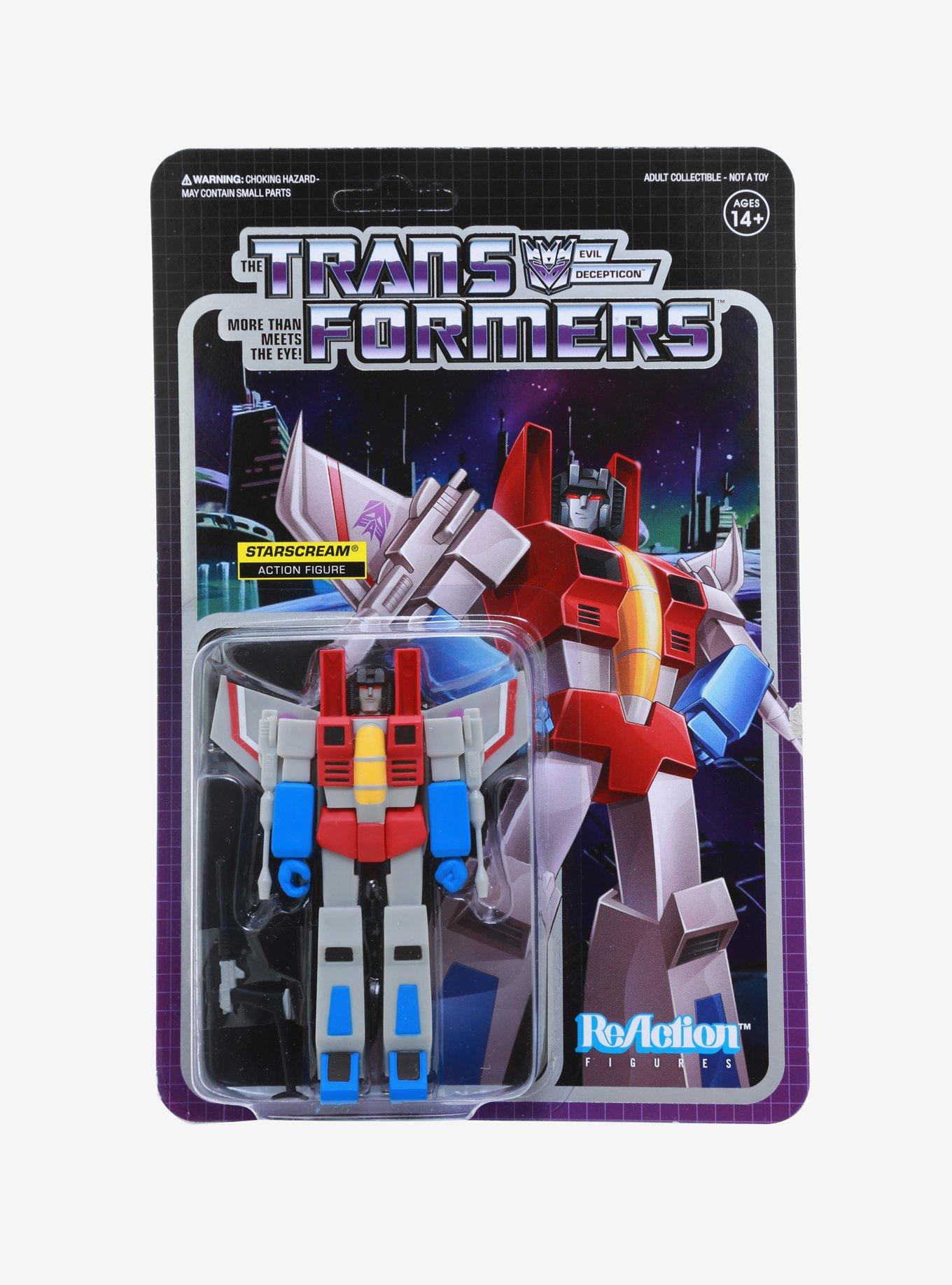 Super7 ReAction Transformers Starscream Collectible Action Figure, , alternate