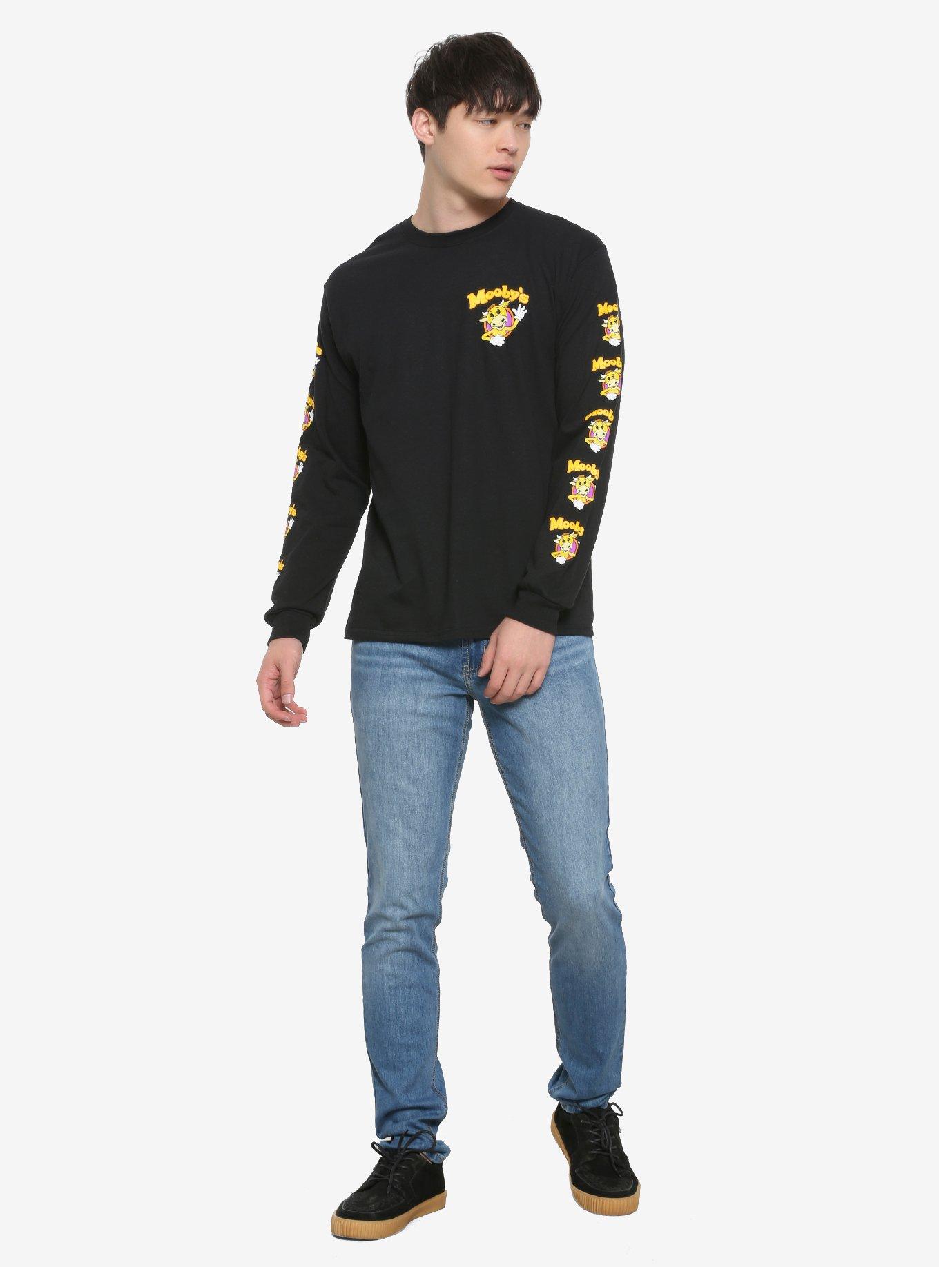 Jay And Silent Bob Reboot Chalkline X Mooby's Black Long-Sleeve T-Shirt, BLACK, alternate