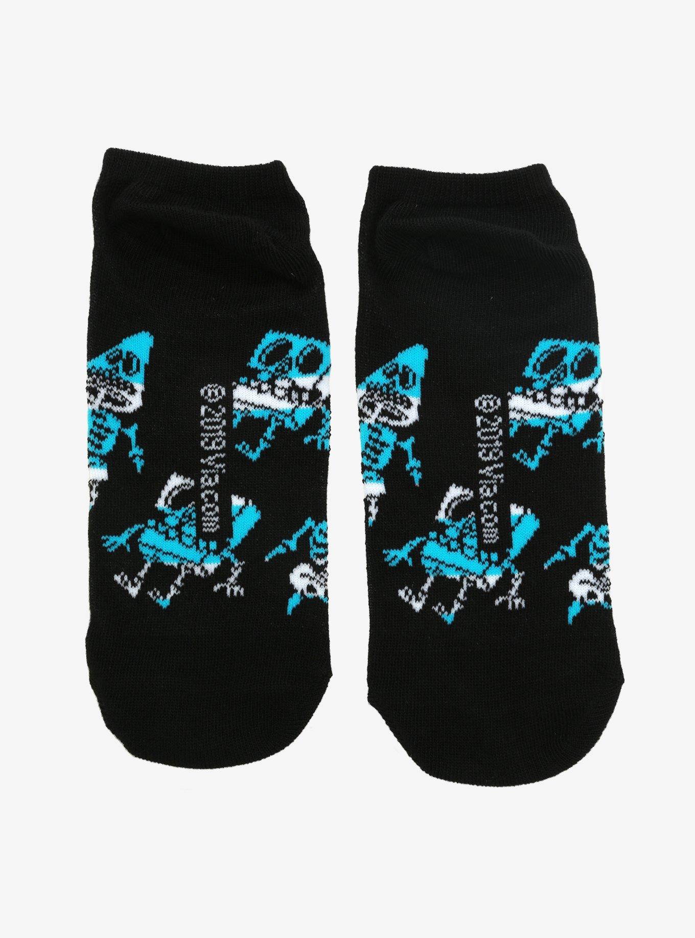 SpongeBob SquarePants SpongeBob & Patrick Skeletons No-Show Socks, , alternate