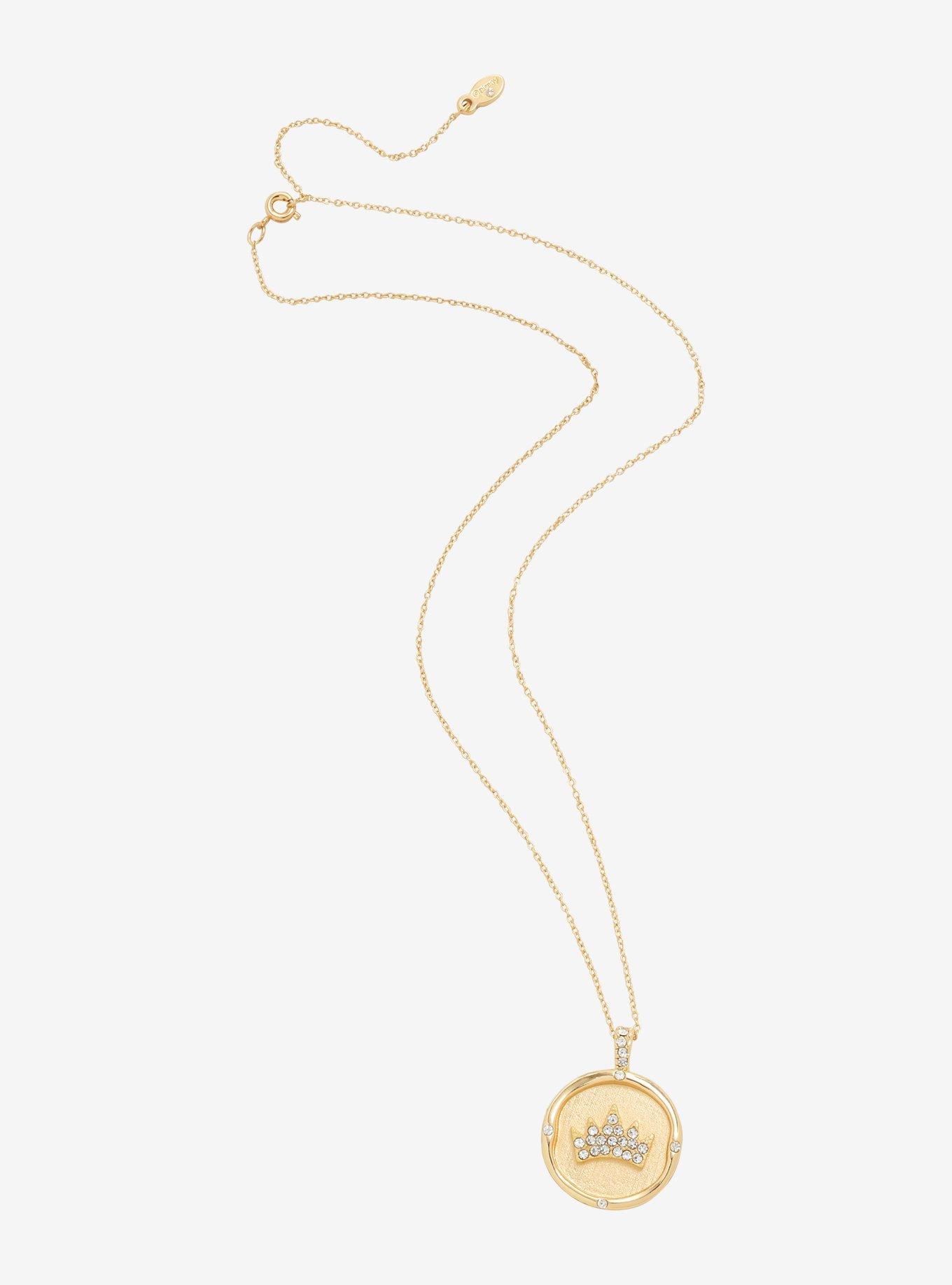 Disney Villains Rhinestone Crown Necklace, , alternate