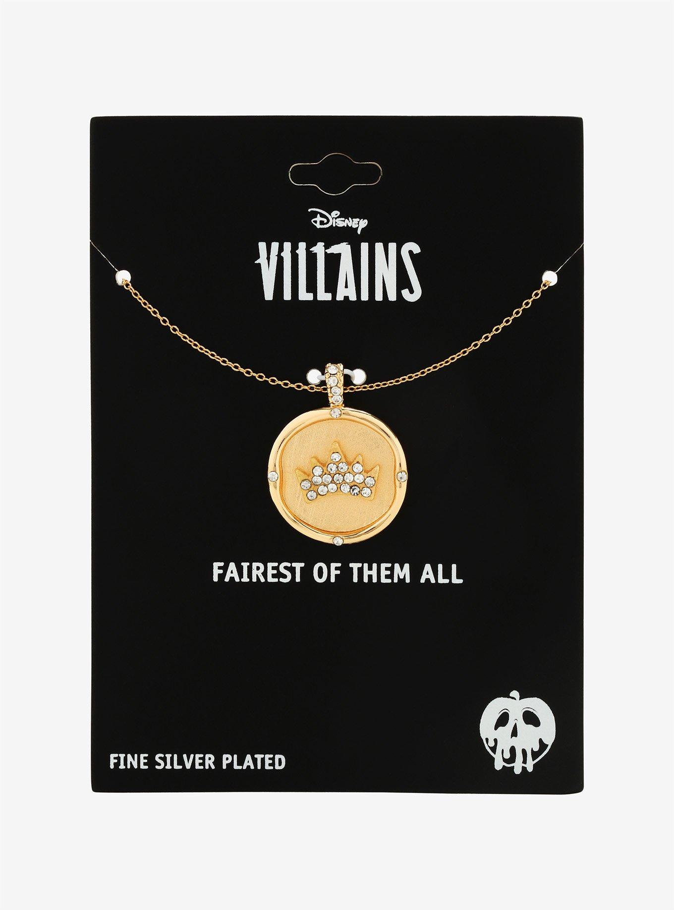 Disney Villains Rhinestone Crown Necklace, , alternate