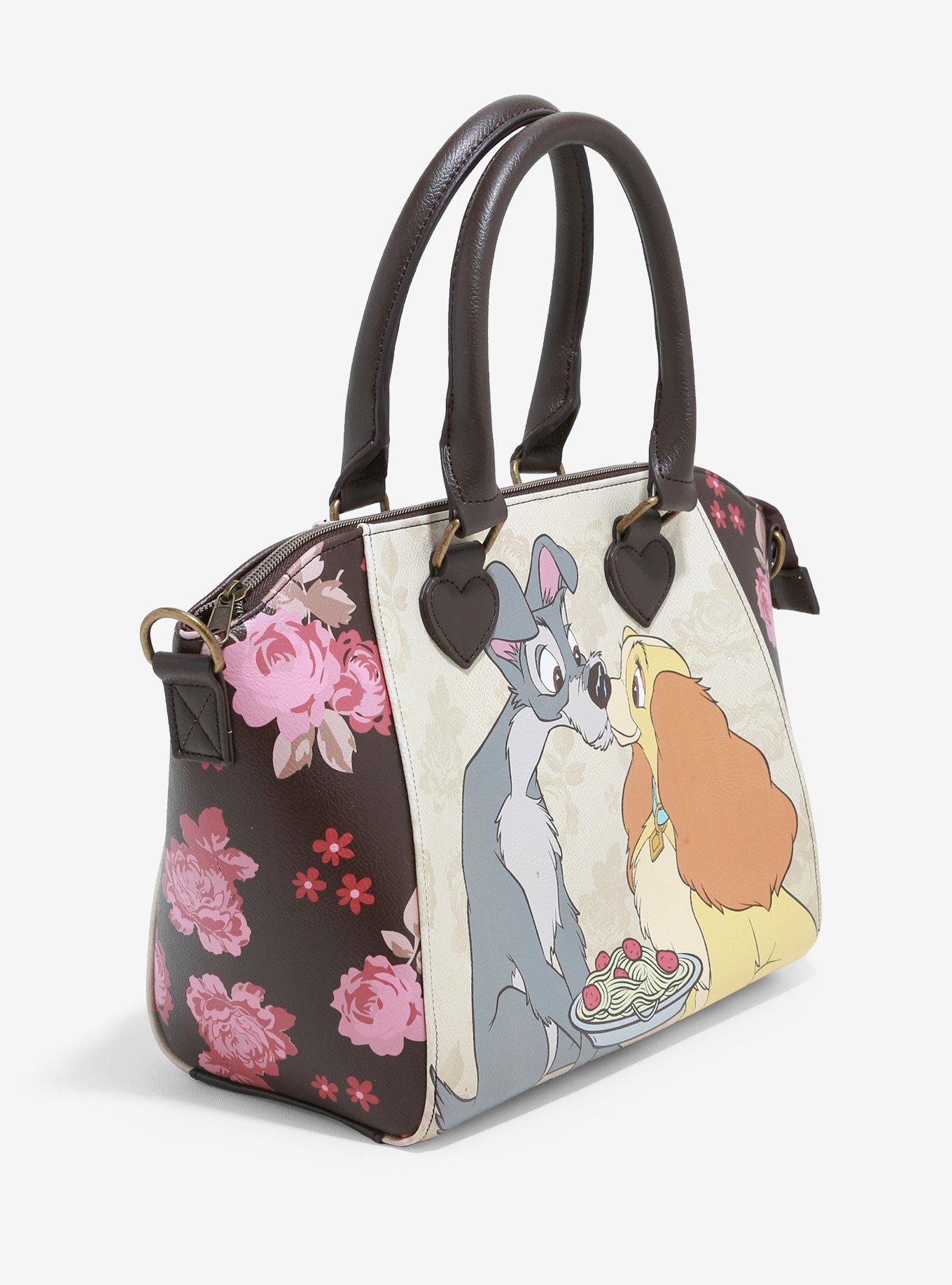 Loungefly Disney Lady & The Tramp Floral Satchel Bag, , alternate