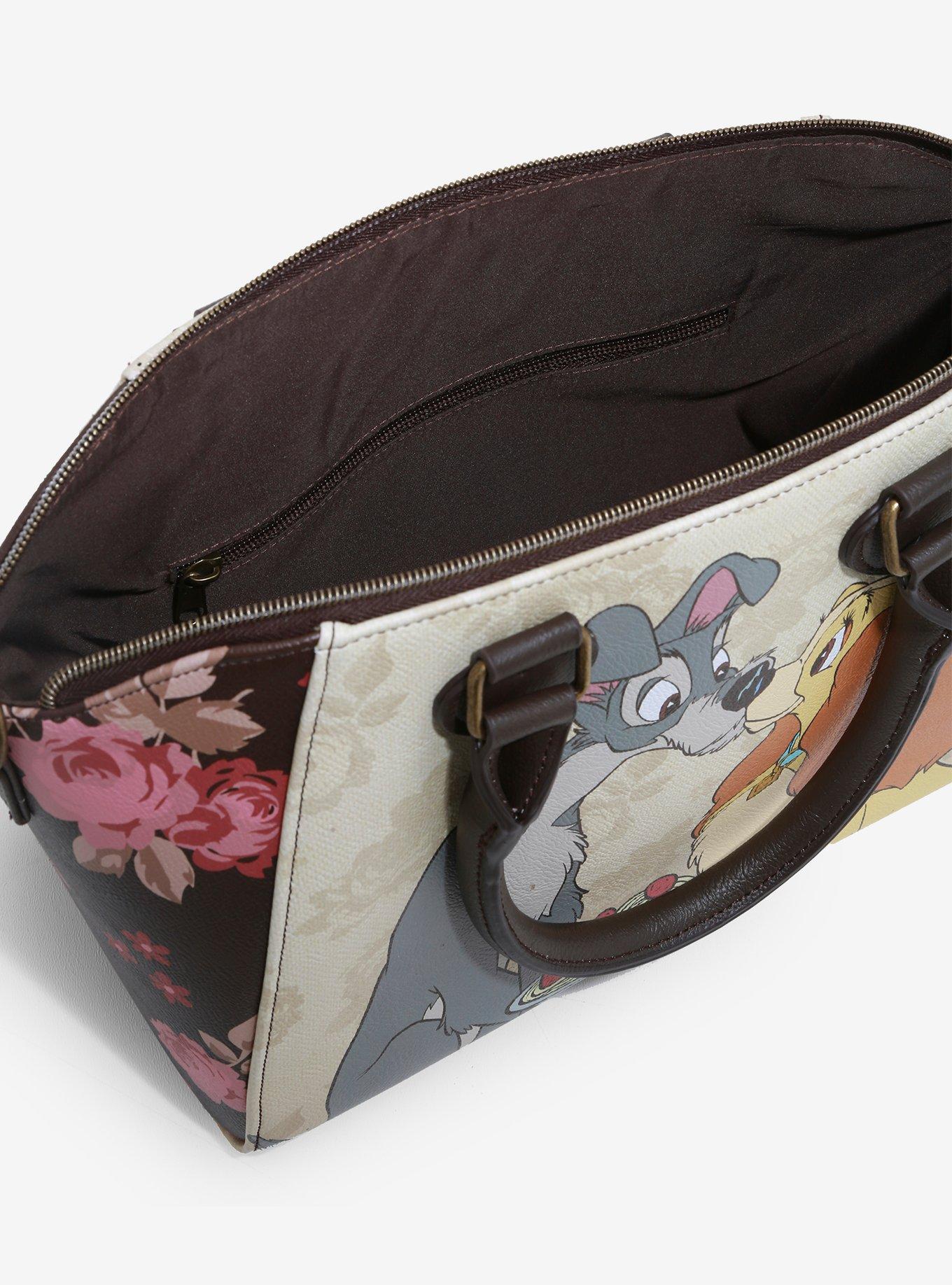 Loungefly Disney Lady & The Tramp Floral Satchel Bag, , alternate