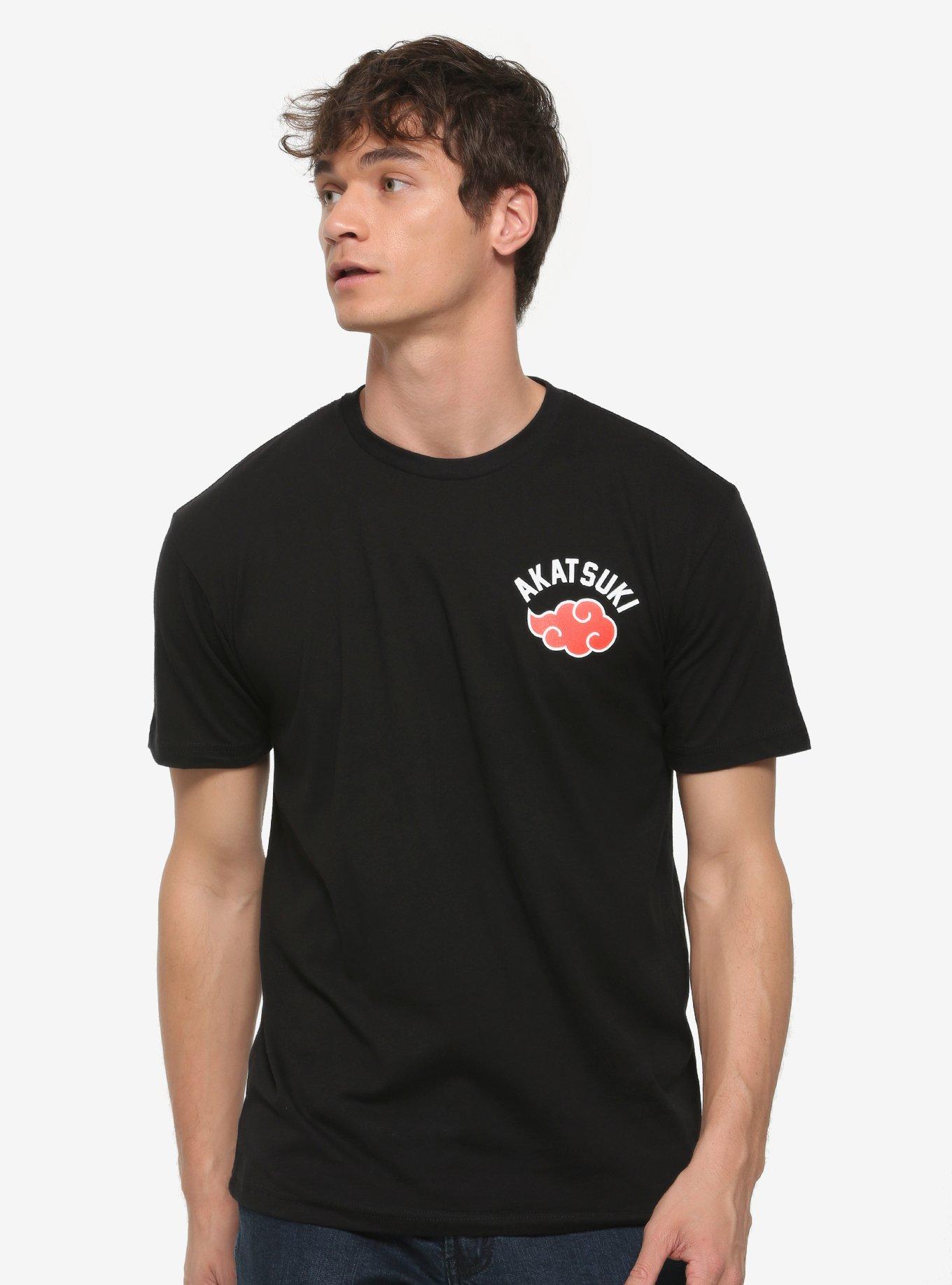 Naruto Shippuden Akatsuki Shinobi Organization T-Shirt, BLACK, alternate