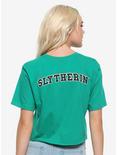Harry Potter Slytherin Stripes Girls Crop T-Shirt, MULTI, alternate