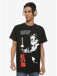 Studio Ghibli Porco Rosso Humanity T-Shirt, BLACK, alternate