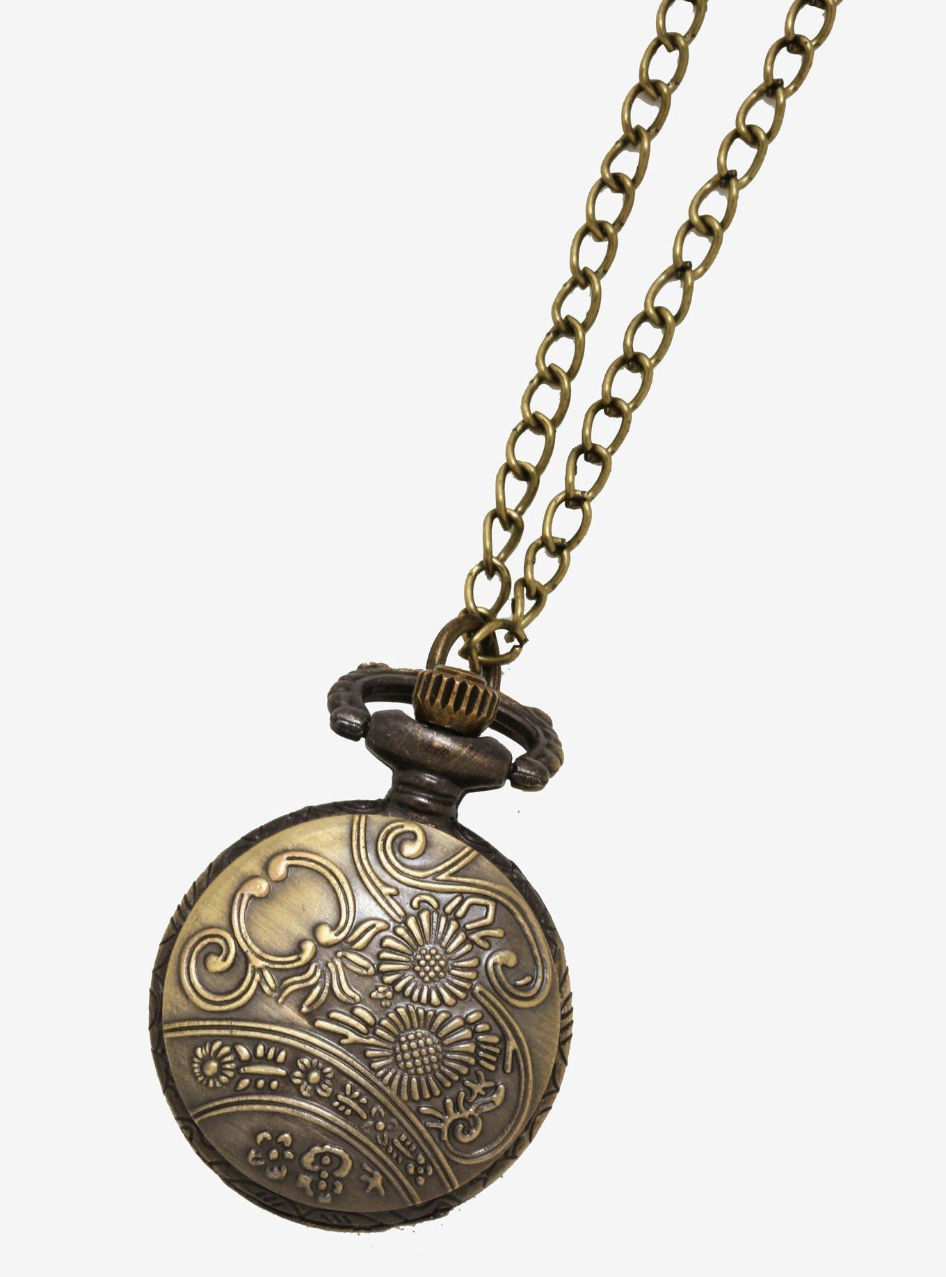 Alice In Wonderland Pocket Watch Necklace, , alternate