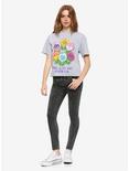 Disney Alice In Wonderland You Can Sit With Us Flowers Girls Crop T-Shirt, MULTI, alternate