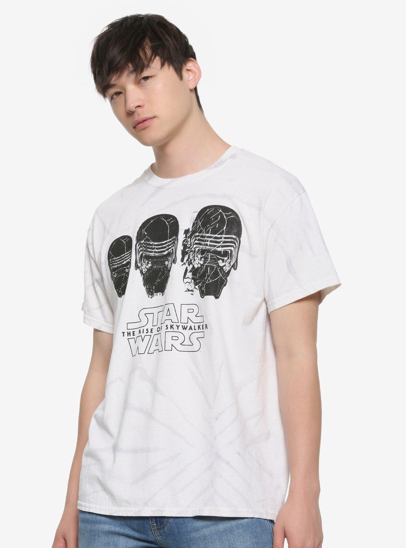 Star Wars: The Rise Of Skywalker Kylo's Exploding Helmet Wash T-Shirt, BLACK, alternate