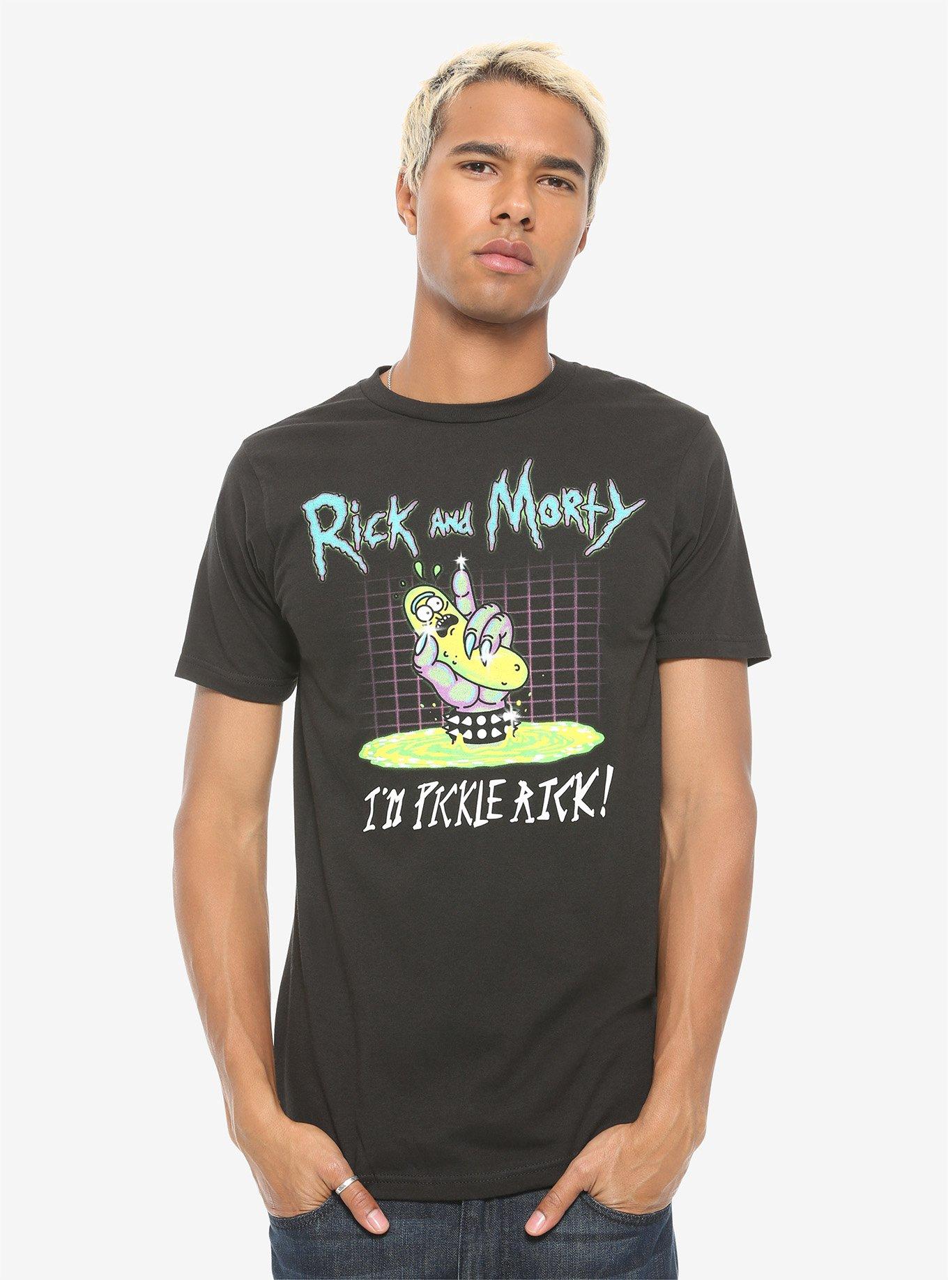 Rick And Morty Pickle Rick Metal Portal T-Shirt, MULTI, alternate