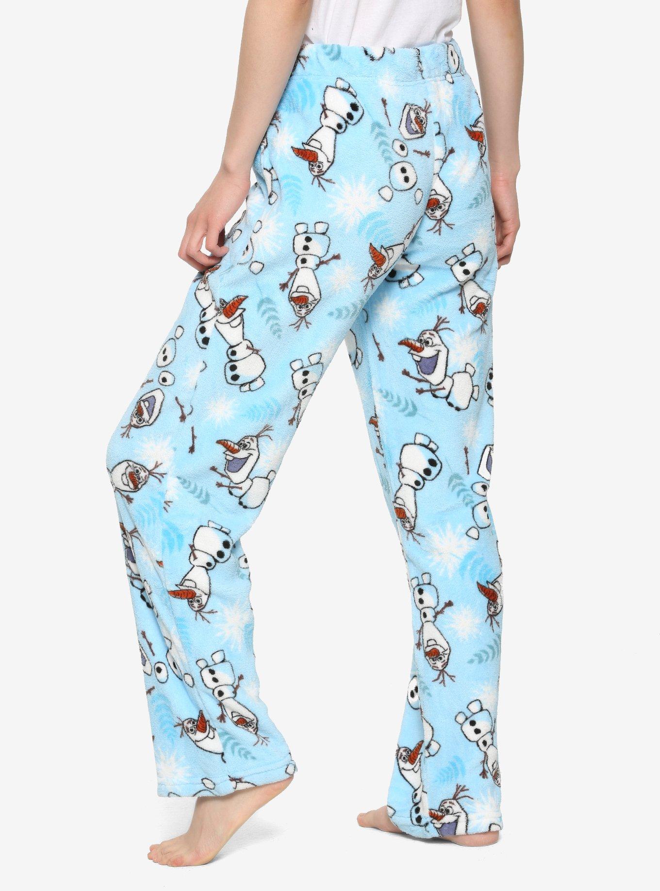 Disney Frozen II Olaf Women's Blue Fleece Pajama Pants Size Large XL From  Kohls for sale online