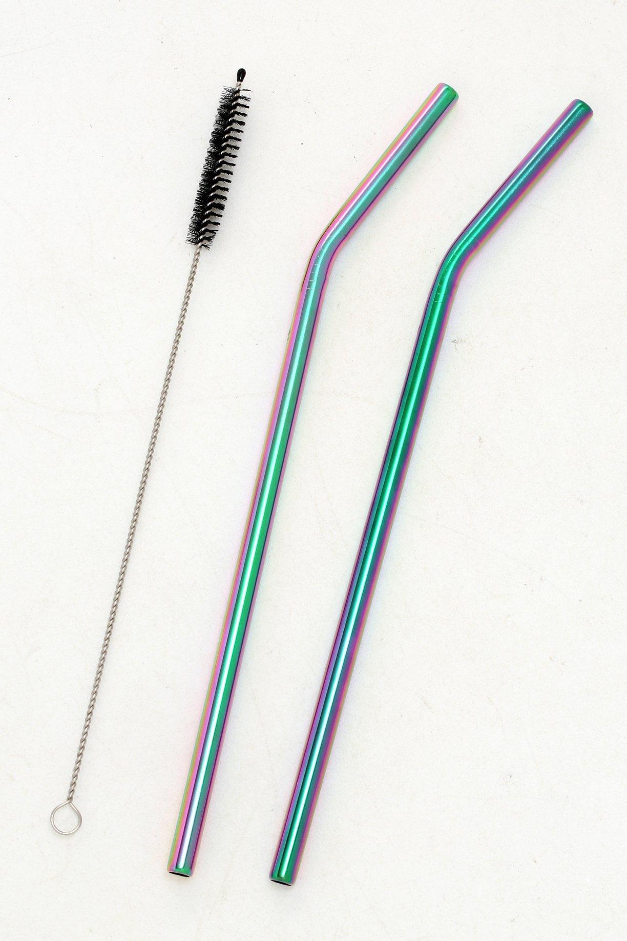 Anodized Stainless Steel Straw 2 Pack, , alternate