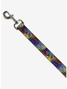 Disney Beauty the Beast Dog Leash Stained Glass Scenes 6 Ft, , hi-res