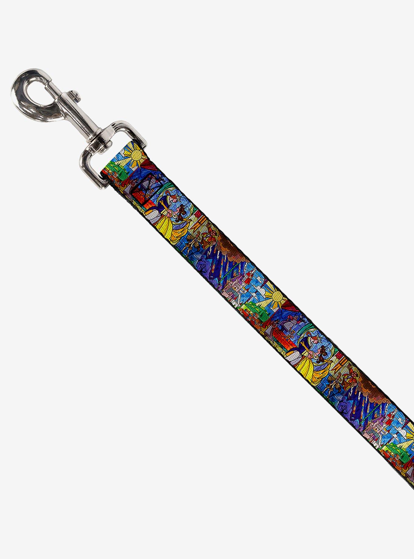 Disney Beauty the Beast Dog Leash Stained Glass Scenes 6 Ft, , hi-res