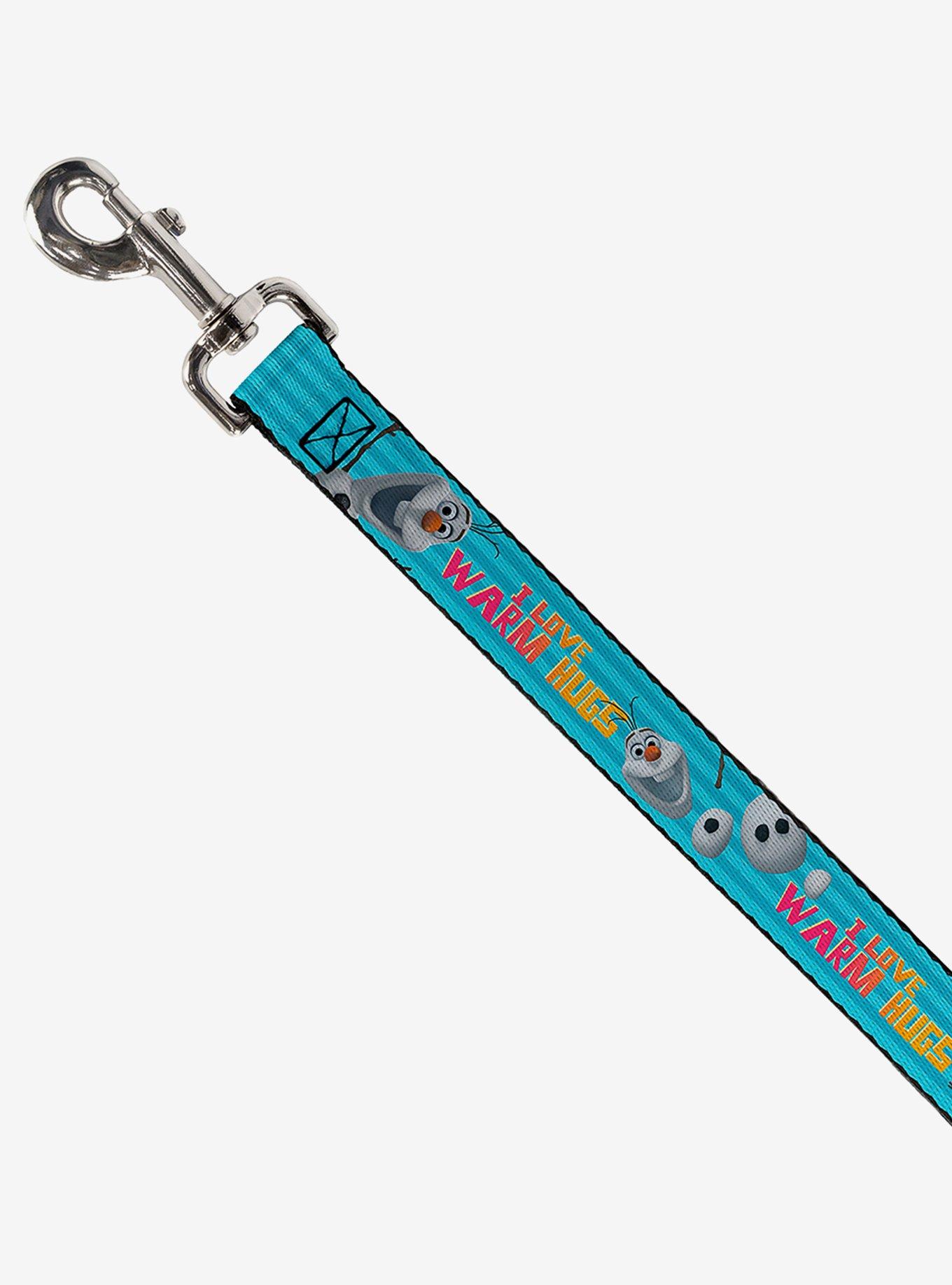 Disney Frozen Olaf Pose I Love Warm Hugs Stripe Blues Dog Leash 6 Ft, , hi-res