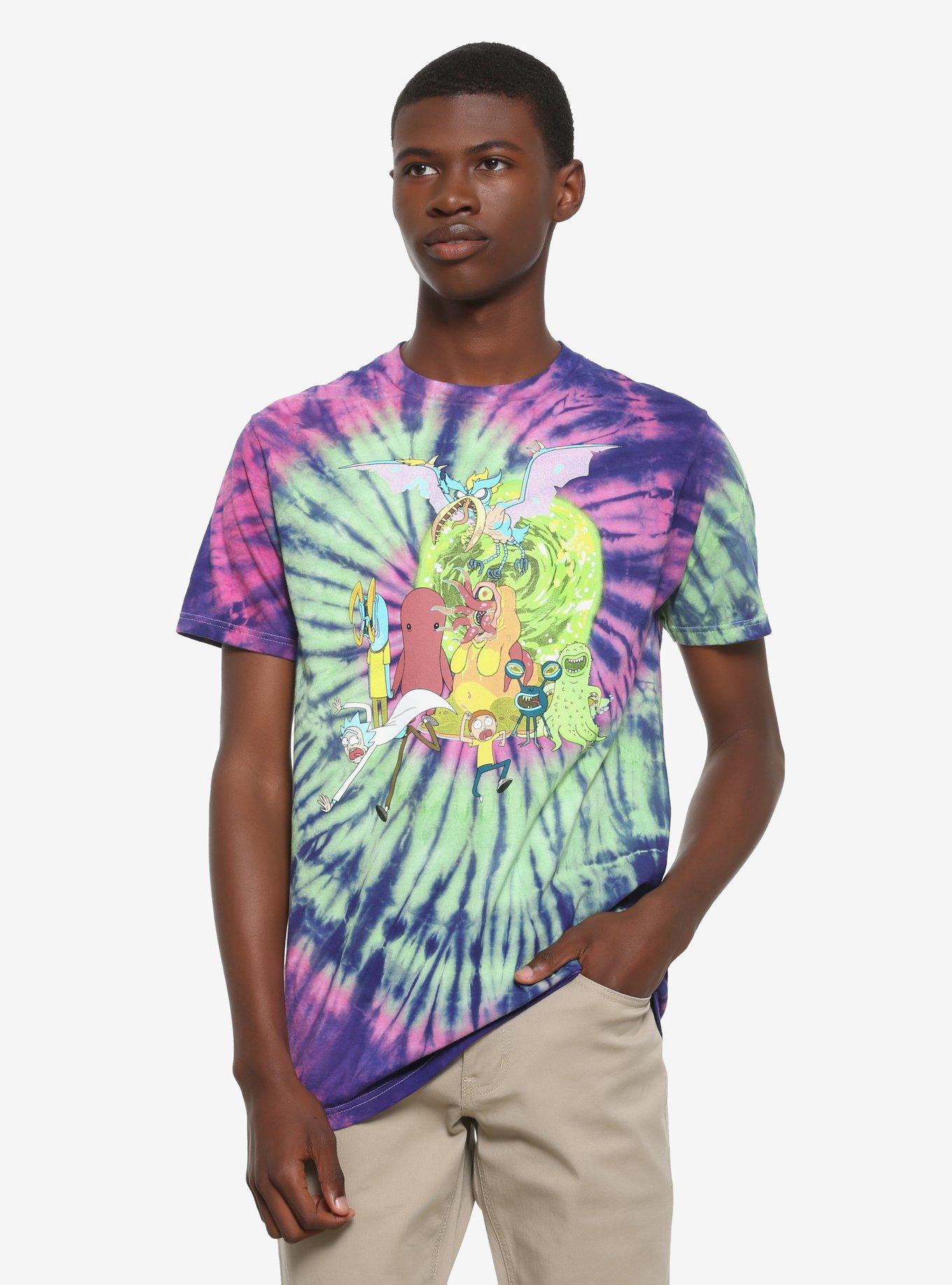 Rick And Morty Aliens Tie-Dye T-Shirt, TIE DYE, alternate