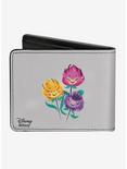 Disney Alice In Wonderland Alice and Chelshire Cat Flowers Bi-Fold Wallet, , alternate