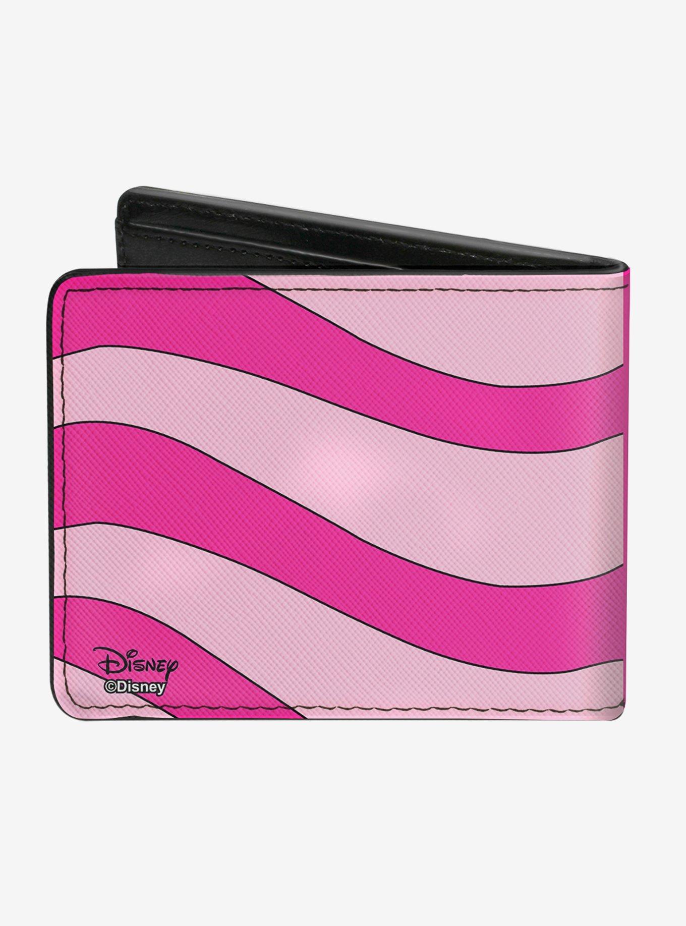 Disney Alice In Wonderland Chelshire Cat Face and Stripes Bi-Fold Wallet, , alternate