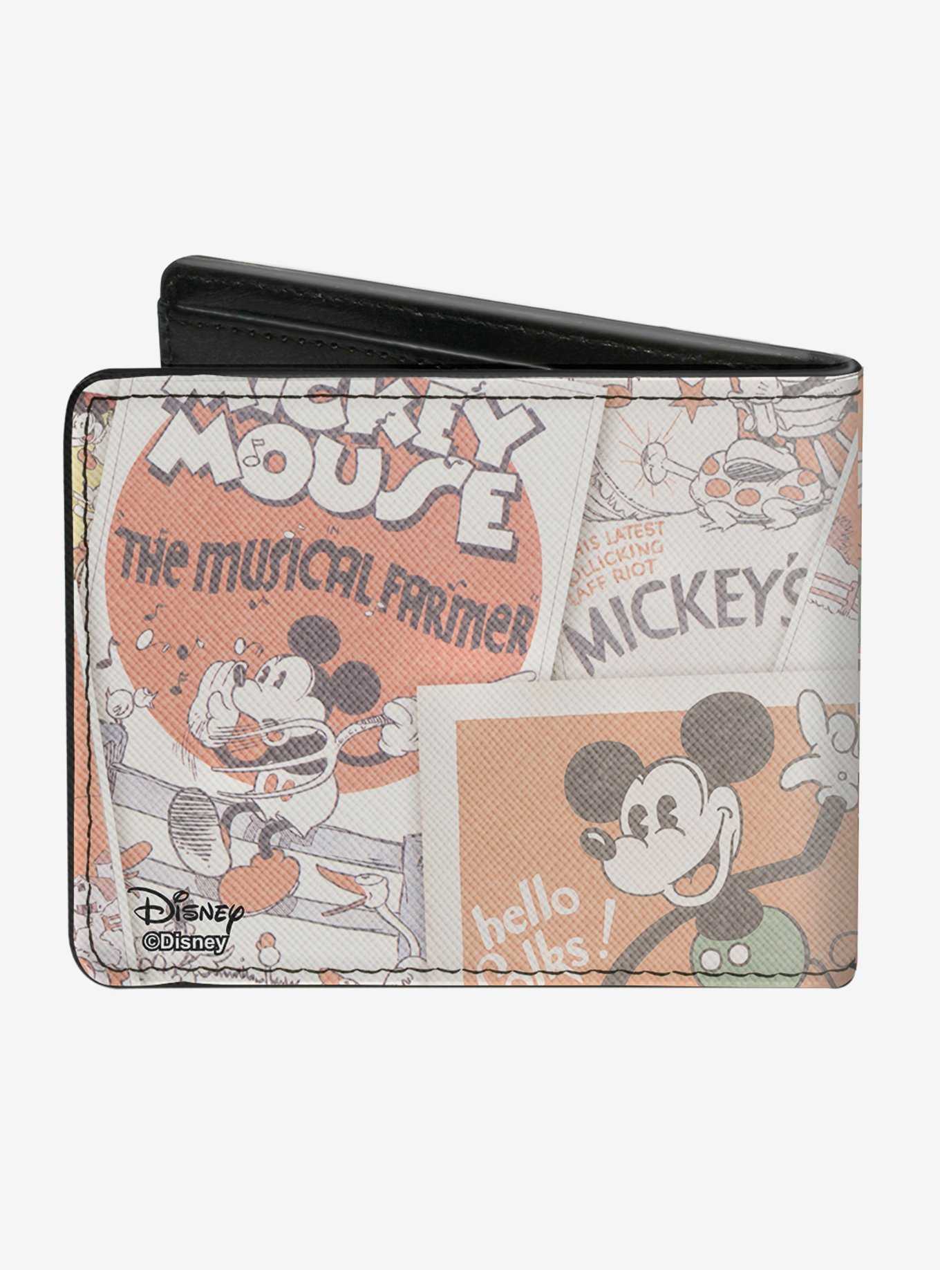 Disney Mickey Mouse Classic Sitting Pose Close Up Comics Bi-Fold Wallet, , hi-res