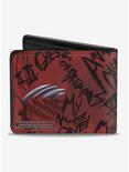 A Nightmare On Elm Street Freddy Pose With Quotes Bi-Fold Wallet, , alternate