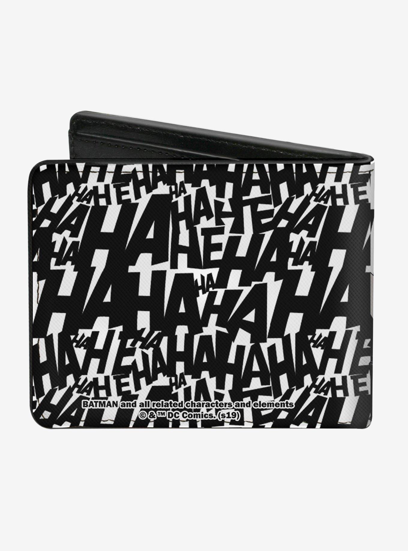 DC Comics Joker Head Hahaha Bi-Fold Wallet, , alternate