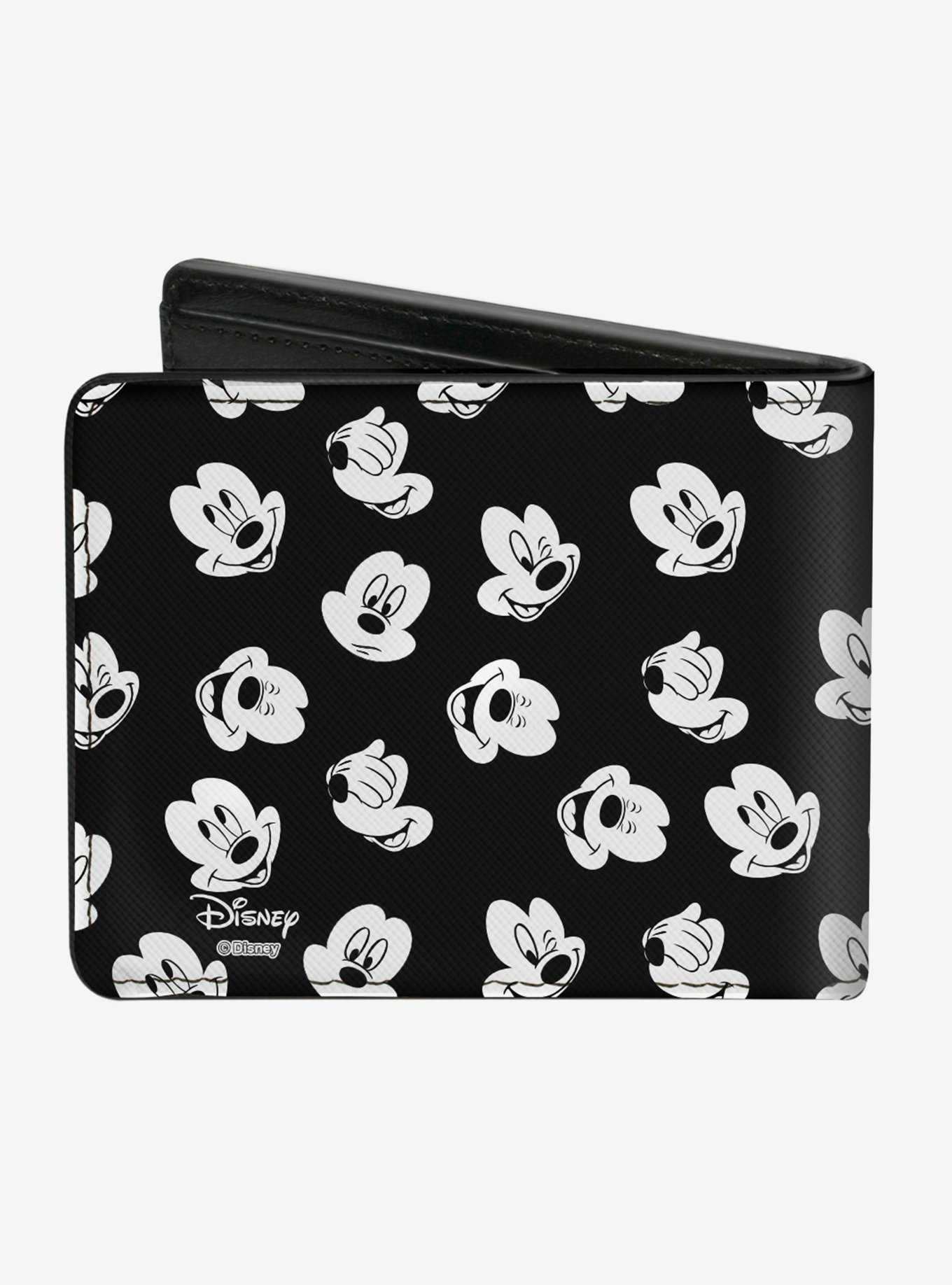 Disney Mickey Mouse Expressions Button Logo Bi-Fold Wallet, , hi-res
