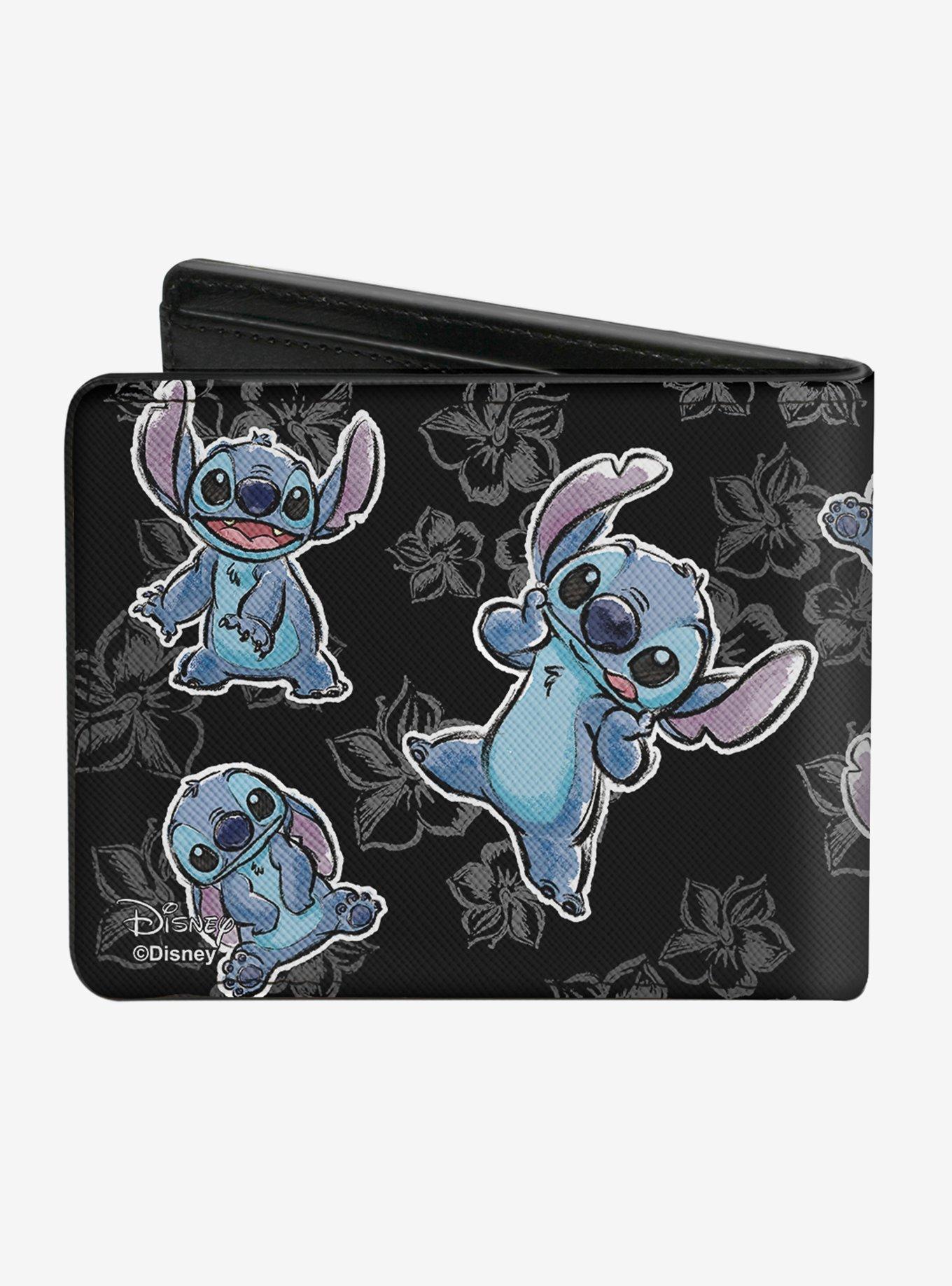 Disney Lilo & Stitch Hibiscus Stitch Sketch Bi-Fold Wallet, , alternate