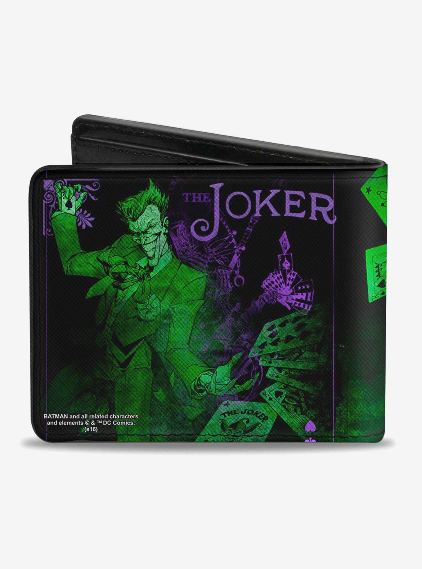 DC Comics Joker Card Flipping Poses Bi-Fold Wallet, , hi-res