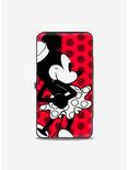Disney Minnie Mouse Vintage Minnie Smiling Pose Front Back Dots Hinged Wallet, , alternate