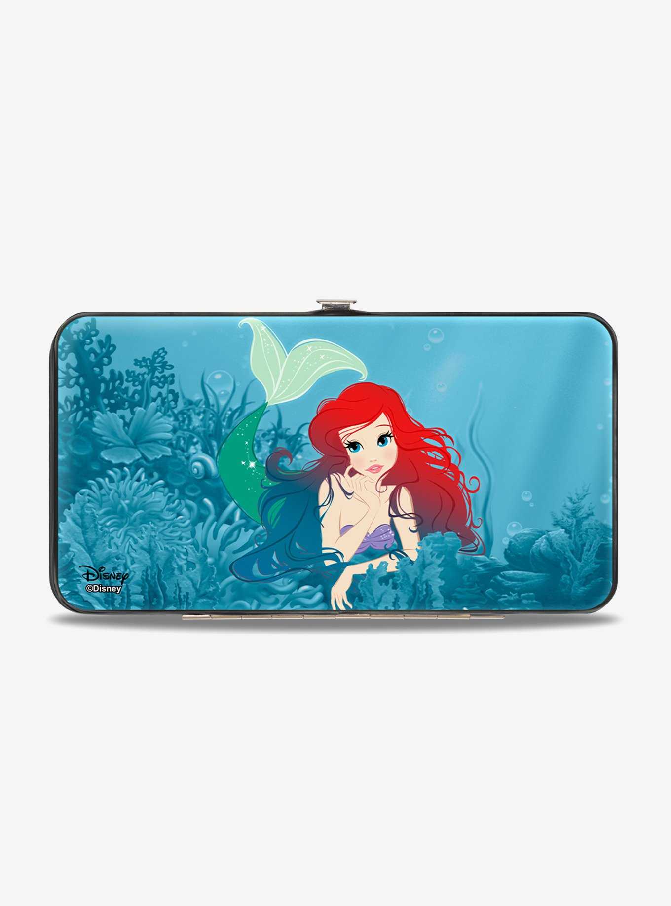 Disney The Little Mermaid Ariel Swimming Resting Poses Coral Reef Hinged Wallet, , hi-res