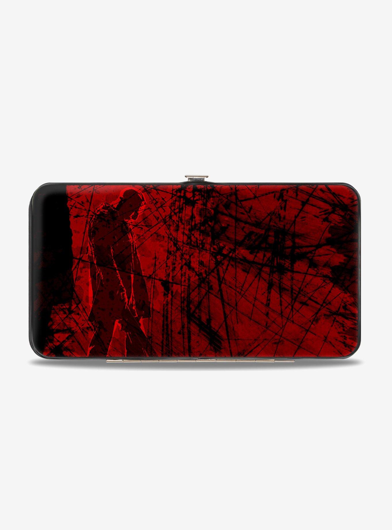 Friday The 13th Jason Mask Splatter Walking Pose Hinged Wallet, , hi-res