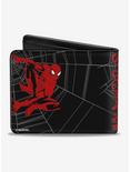 Marvel Spider-Man Grafitti Poses Spiderweb Sketch Bi-Fold Wallet, , alternate