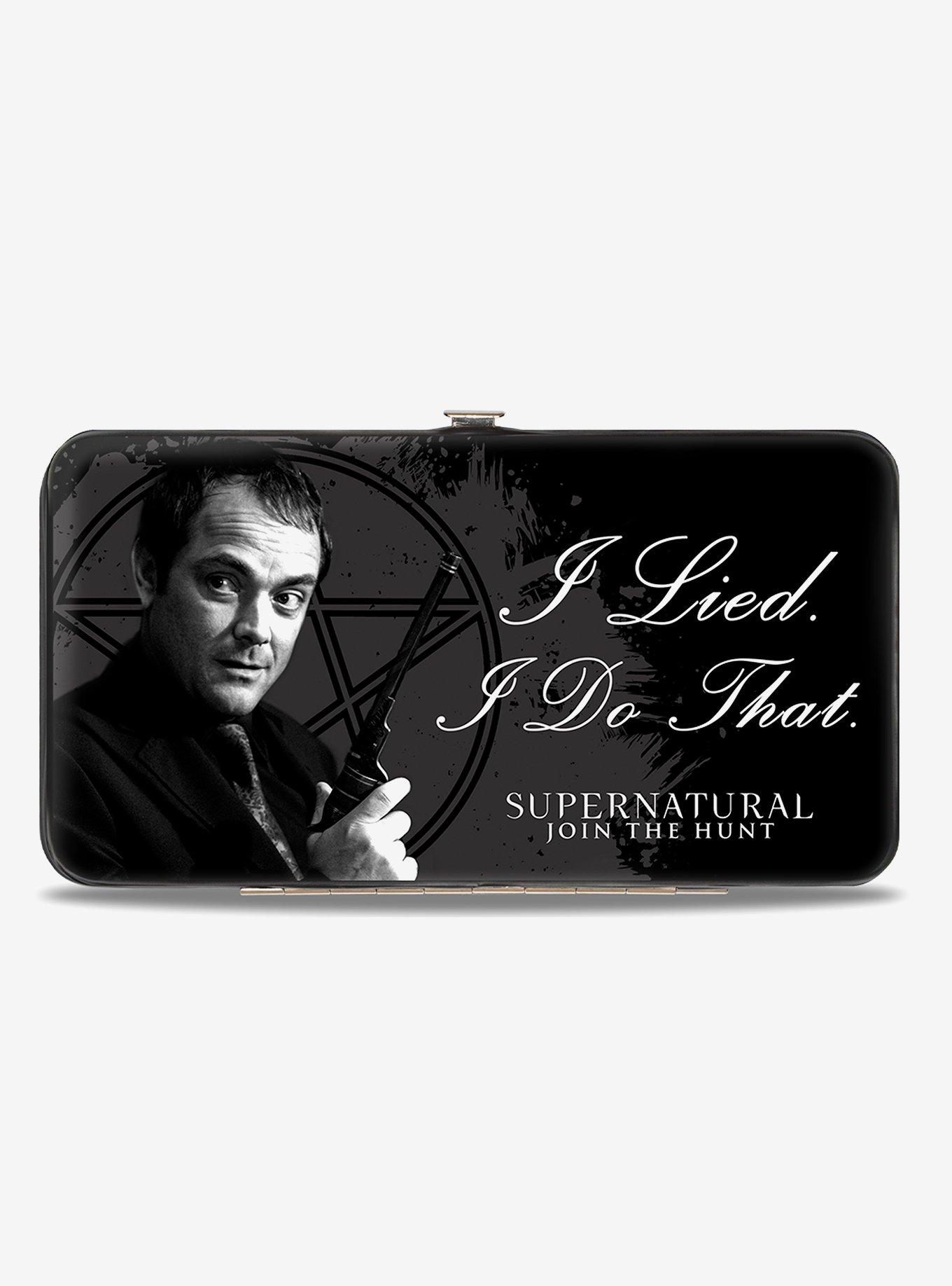 Supernatural Crowley I Lied I Do That Pentagram Hinged Wallet, , hi-res
