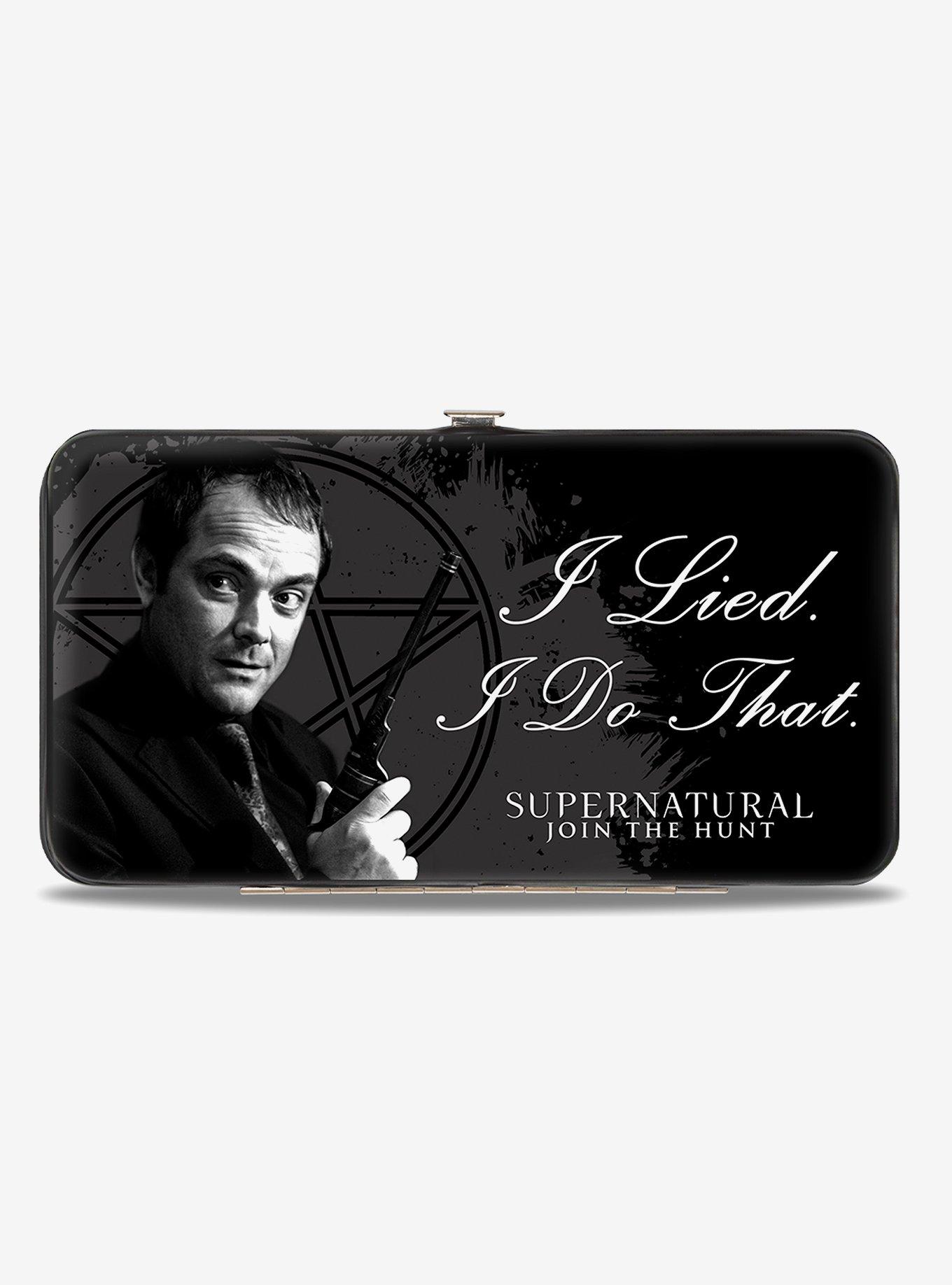 Supernatural Crowley I Lied I Do That Pentagram Hinged Wallet, , alternate