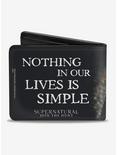 Supernatural Dean Sam Castiel Nothing In Our Lives Is Simple Bi-Fold Wallet, , alternate