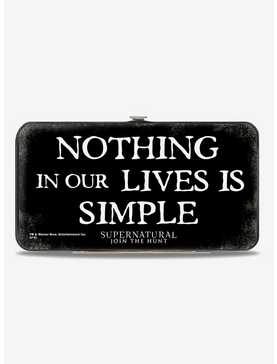 Supernatural Dean Sam Castiel Nothing In Our Lives Is Simple Hinged Wallet, , hi-res