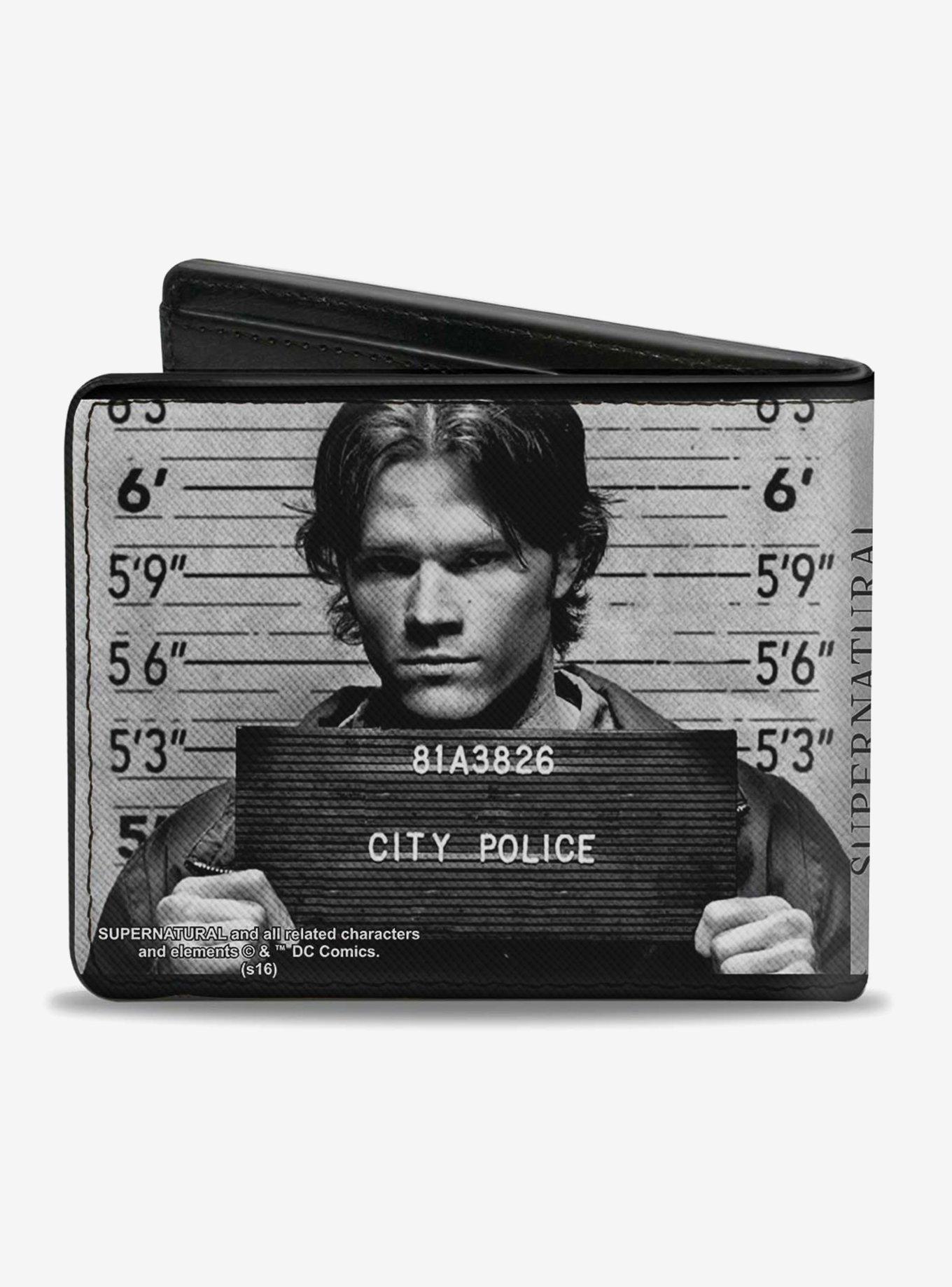 Supernatural Dean Sam Mug Shot Bi-Fold Wallet, , alternate