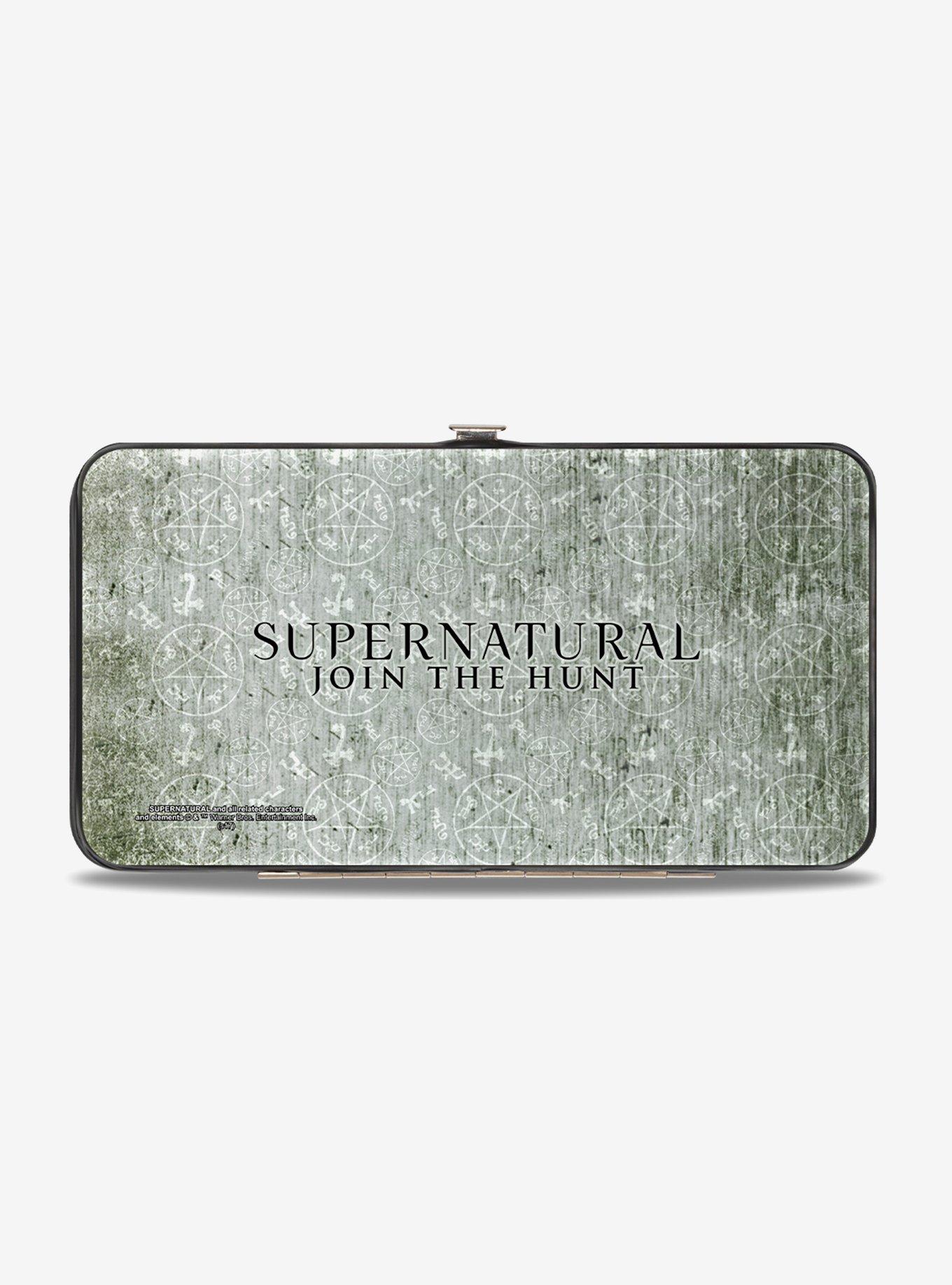 Supernatural Four Character Face Blur Symbols Logo Hinged Wallet, , alternate