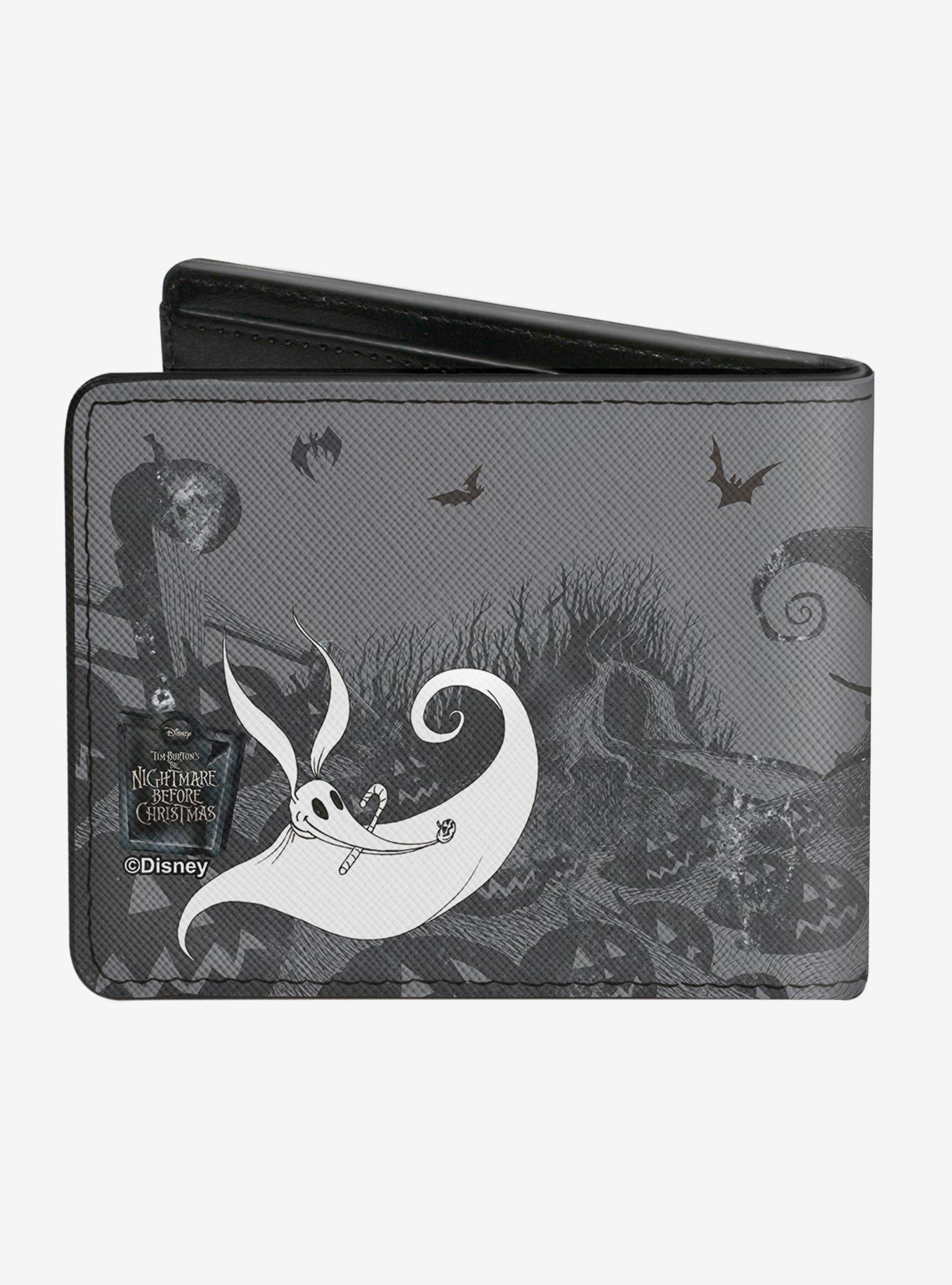 The Nightmare Before Christmas Jack Sally Zero Cemetery Scene Bi-Fold Wallet