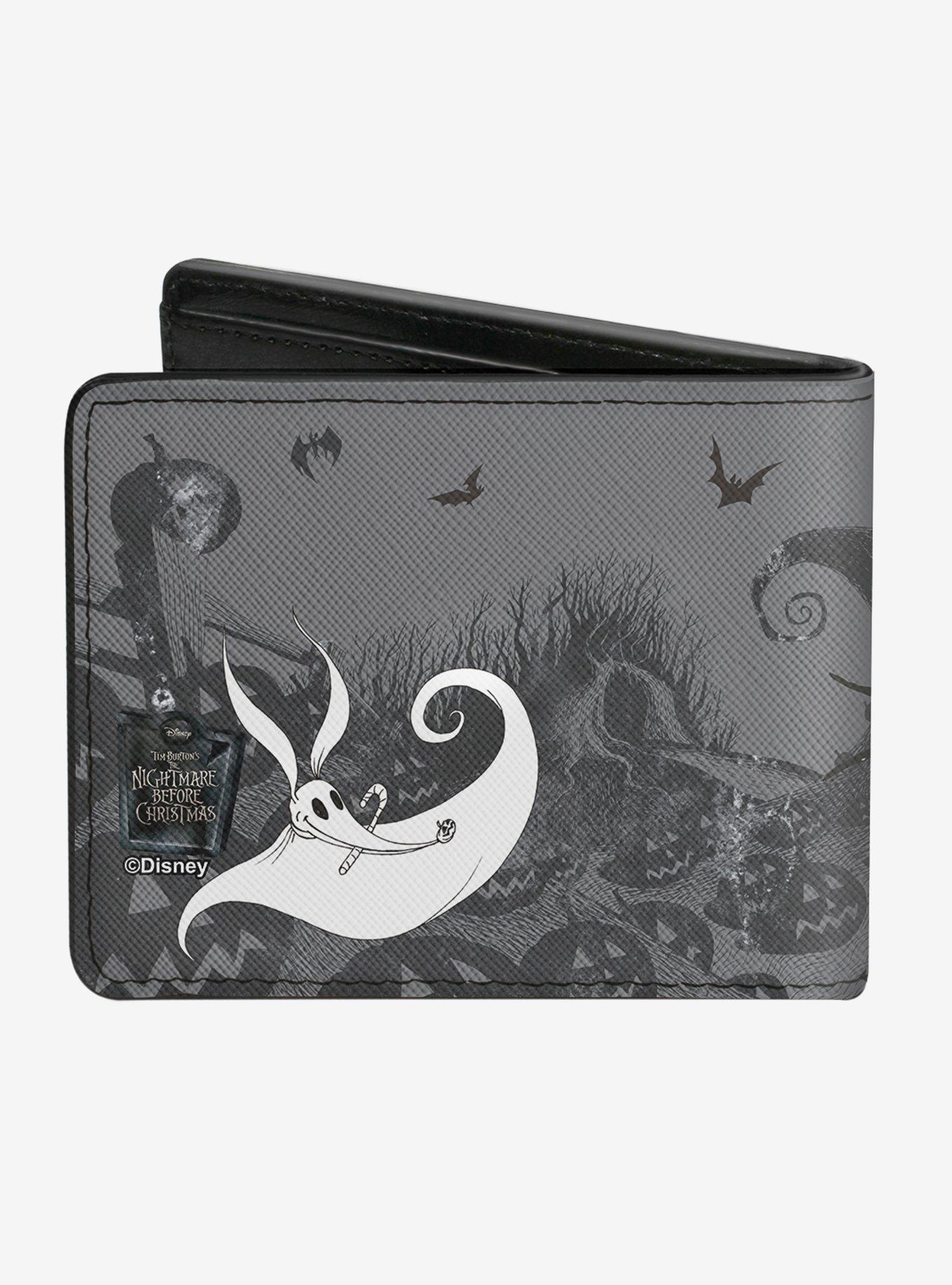 The Nightmare Before Christmas Jack Sally Zero Cemetery Scene Bi-Fold Wallet, , alternate