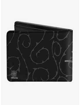 The Nightmare Before Christmas Jack Thinking Pose Thorny Vine Bi-Fold Wallet, , hi-res