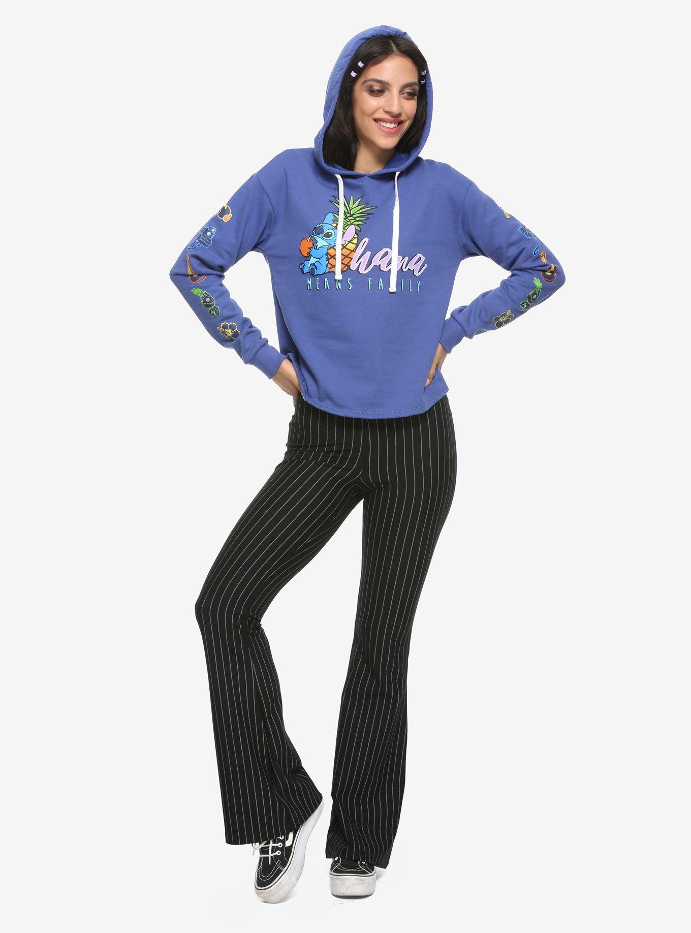 Disney Lilo & Stitch Icon Sleeve Girls Hoodie, MULTI, alternate